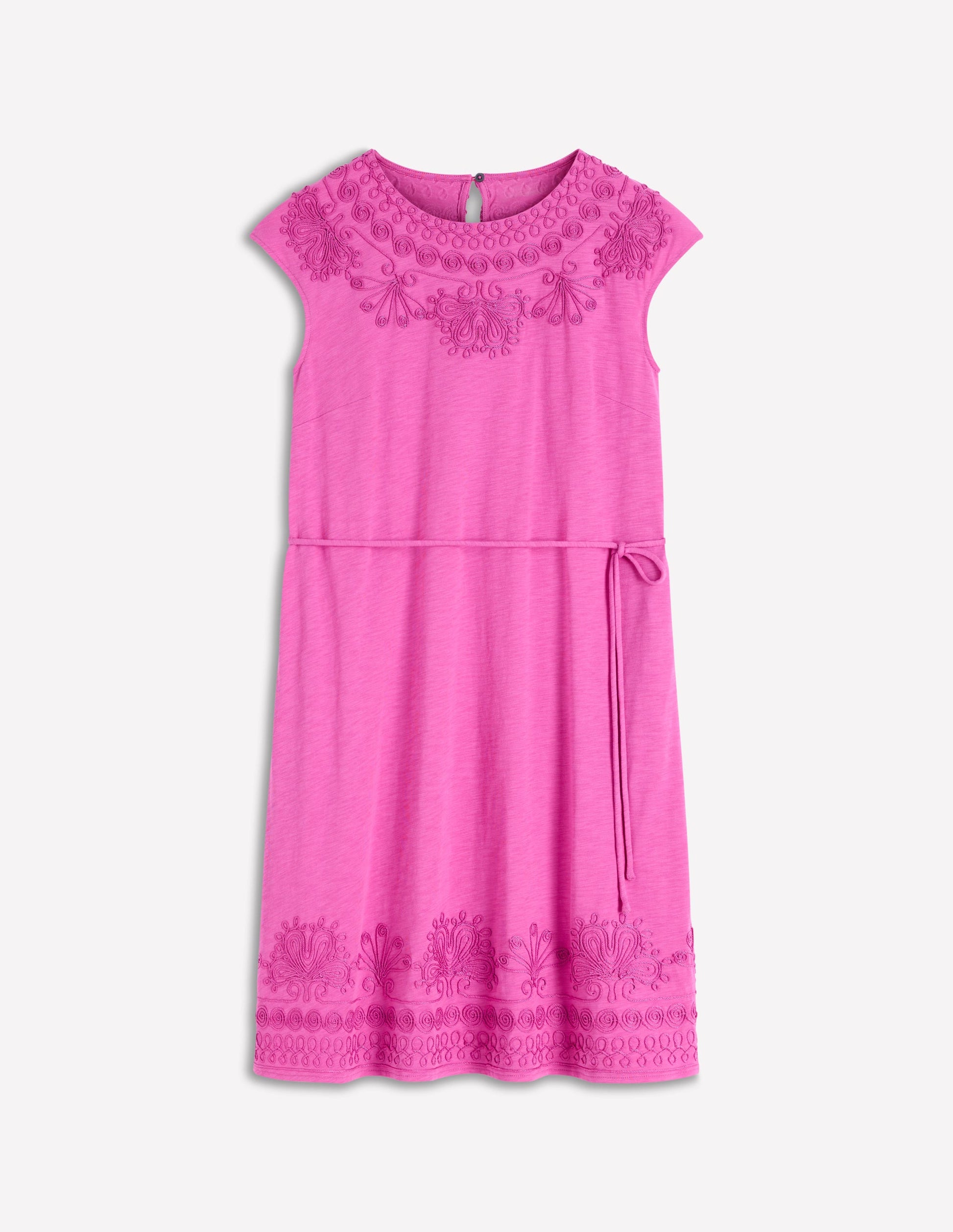 Jersey Cutwork Short Dress-Passion Flower-5