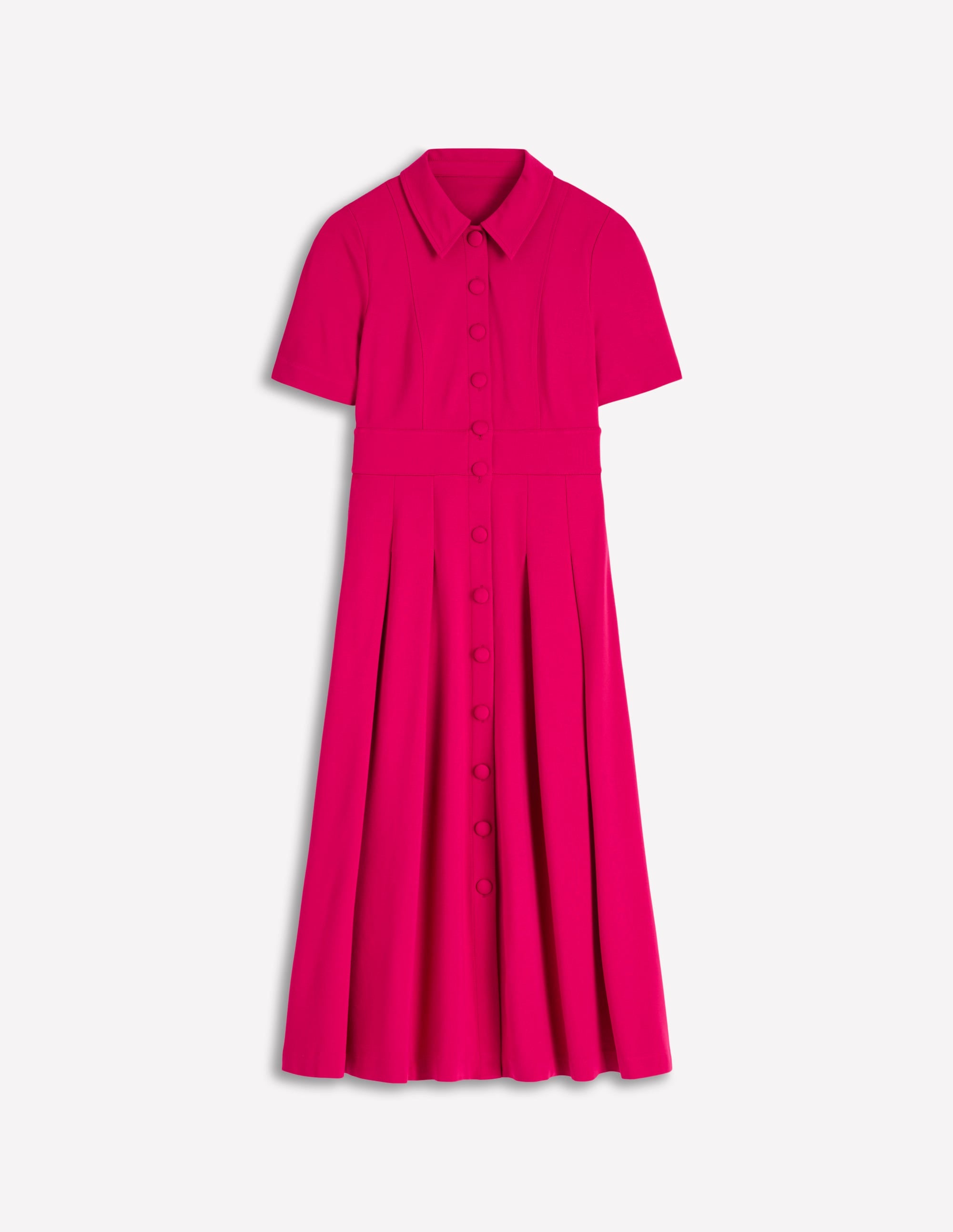 Bridget Ponte Shirt Dress-Pomegranate - Image 6