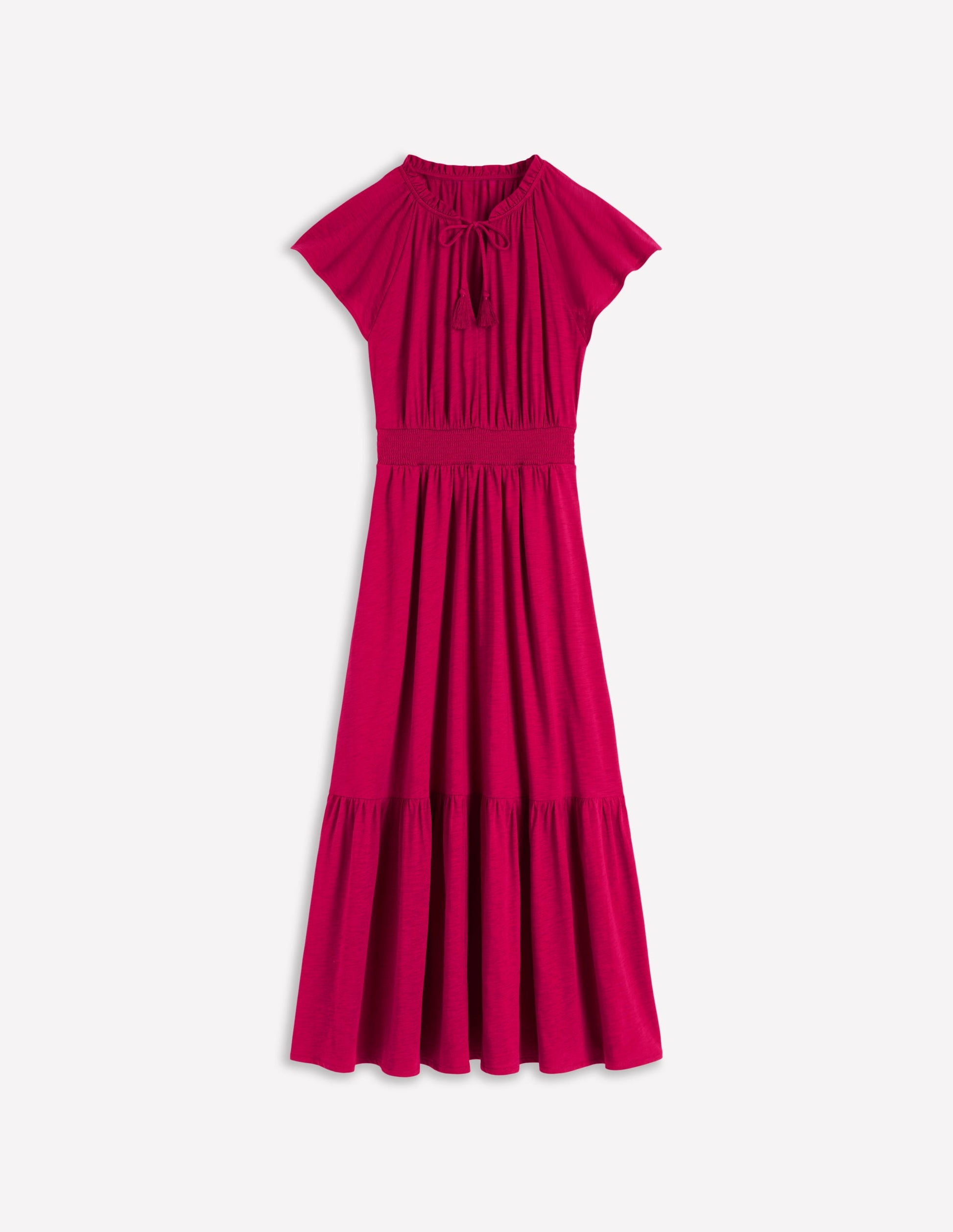 Tala Tiered Jersey Maxi Dress-Pomegranate-5