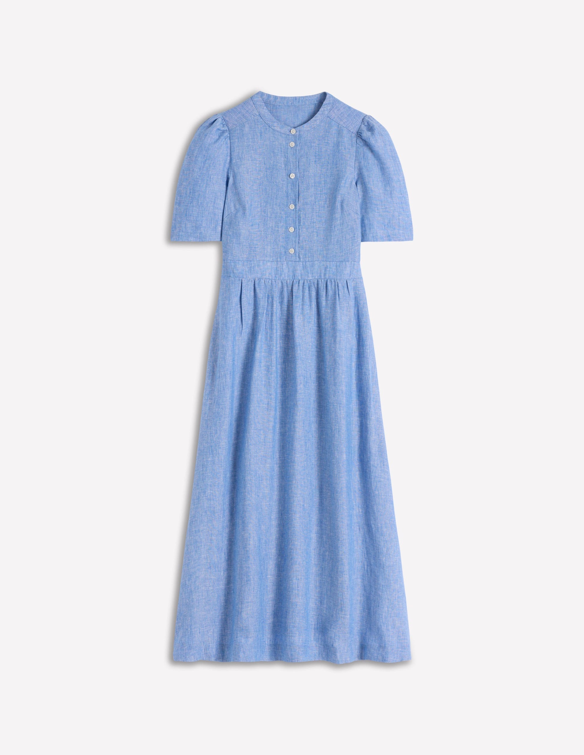 Ivy Linen Midi Dress-Summer Blue Chambray | Boden UK Ivy Linen Midi Dress-Summer Blue Chambray | Boden UK