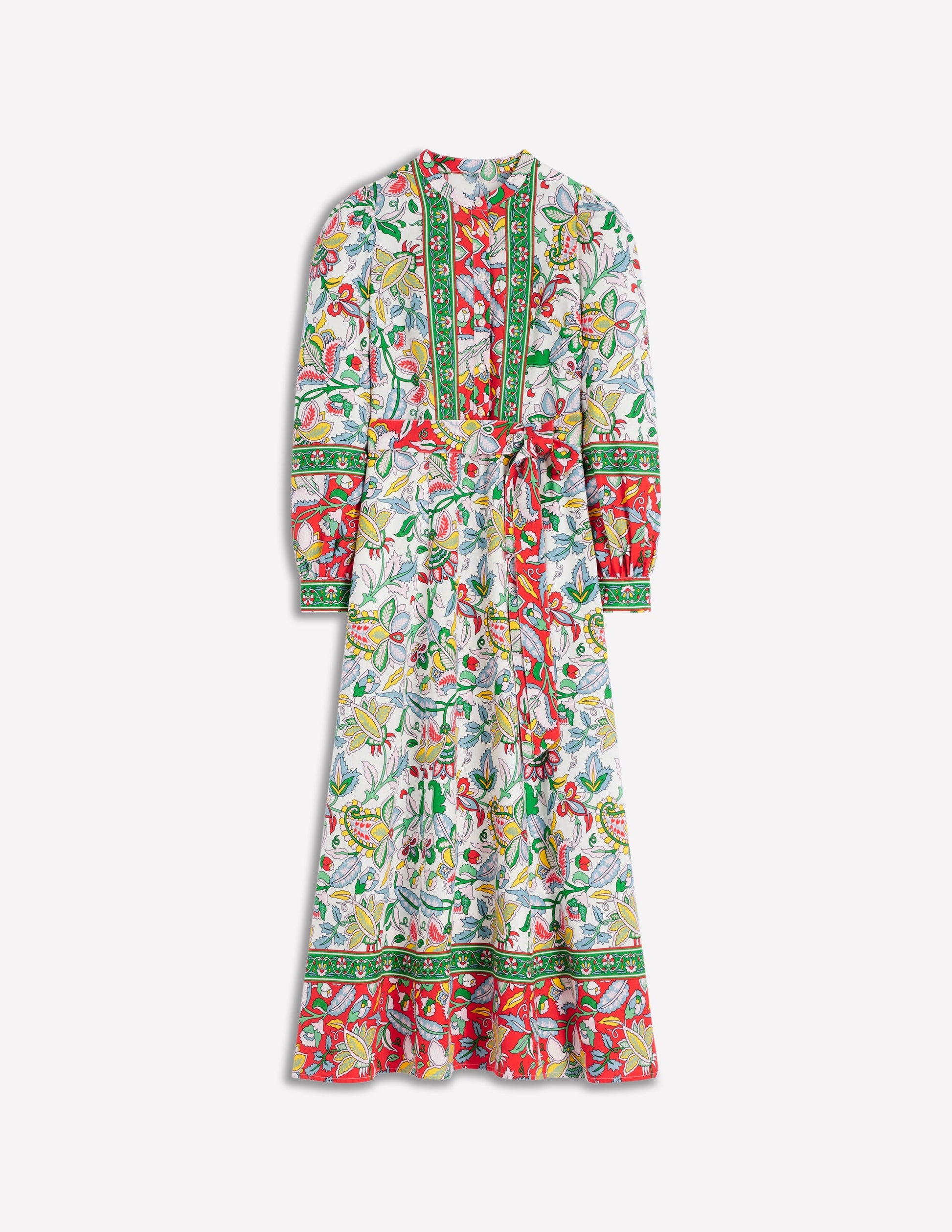 Ava Linen Blend Midi Dress-Multi, Botanical Trail-6