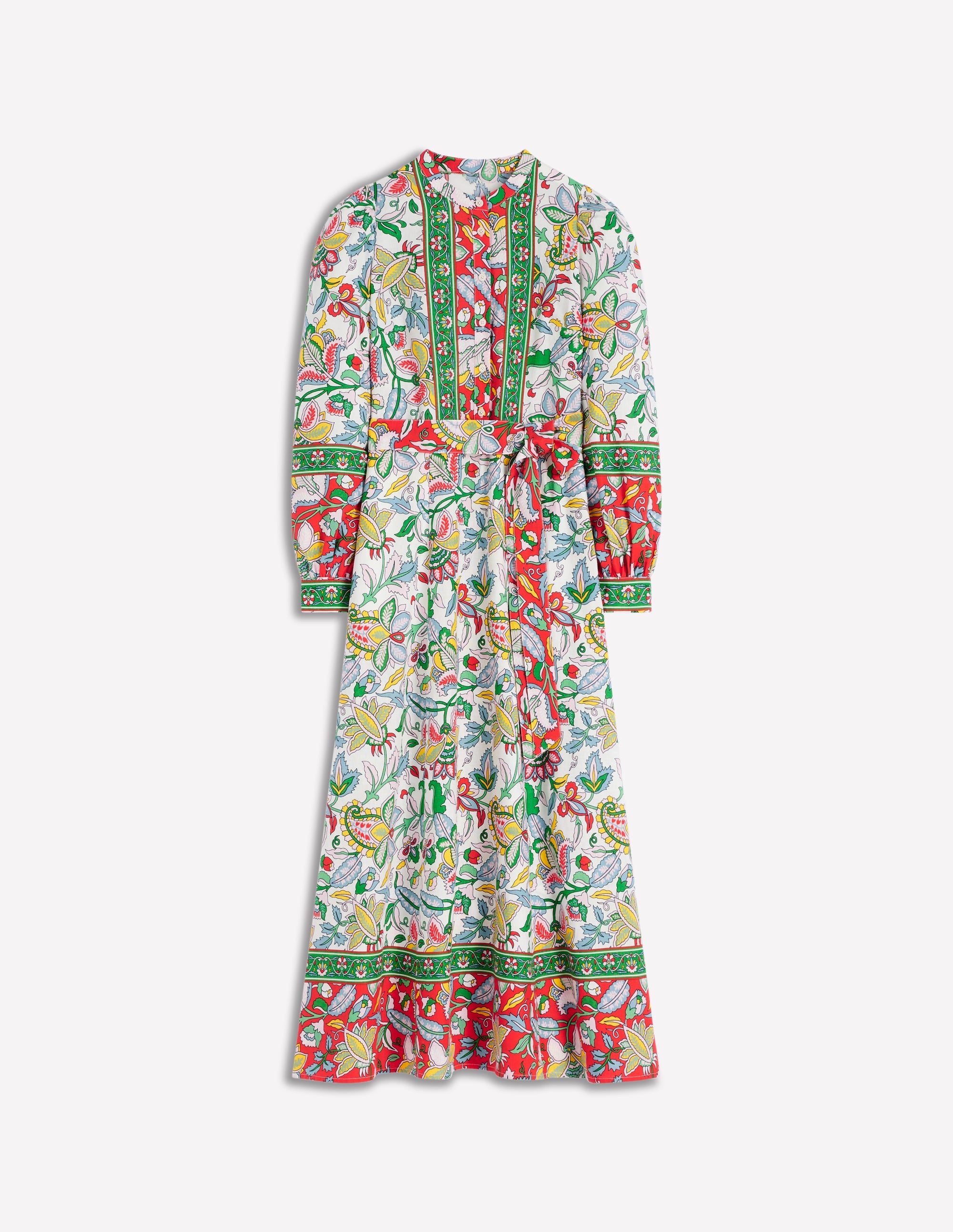 Ava Linen Blend Midi Dress-Multi, Botanical Trail - Image 6