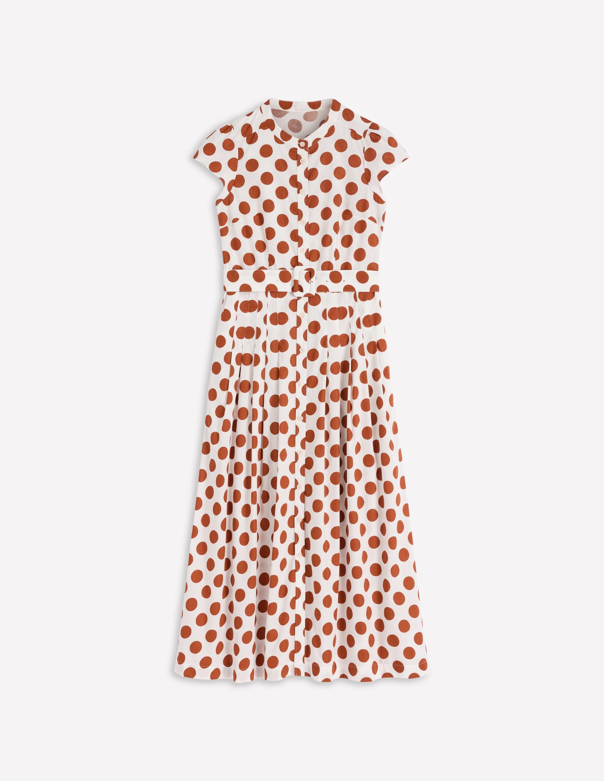 Arabella Cotton Maxi Dress-Argan Oil, Painted Dot-7