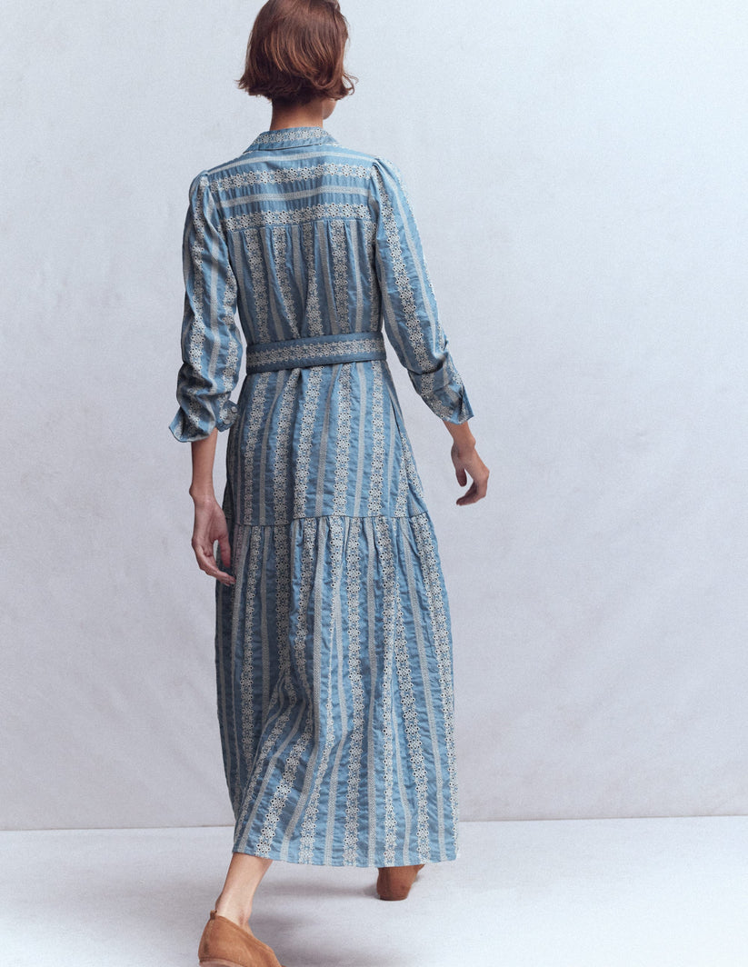 Ellie Cotton Maxi Shirt Dress