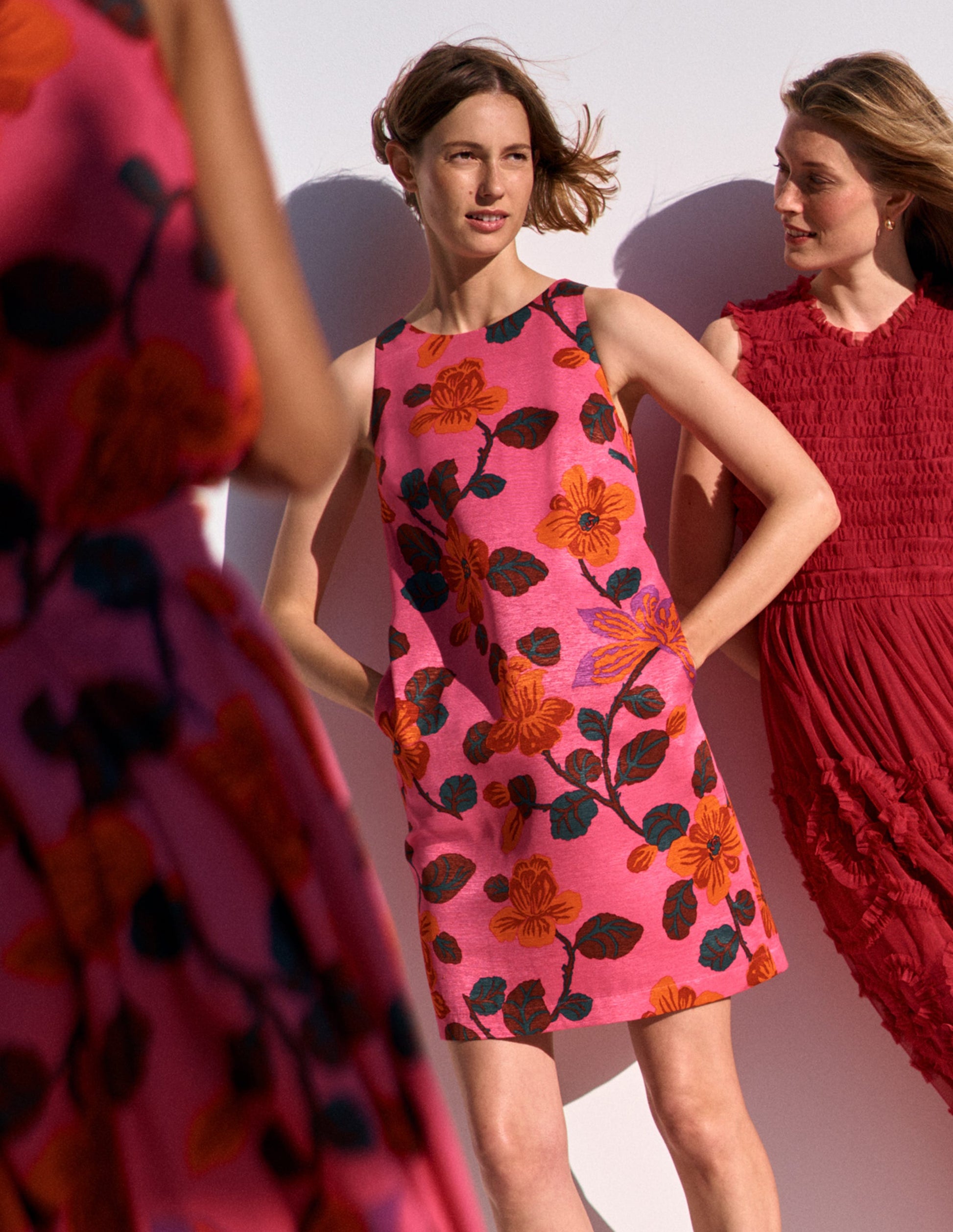 Classic Shift Dress-Pink Elaborate Blossom-2