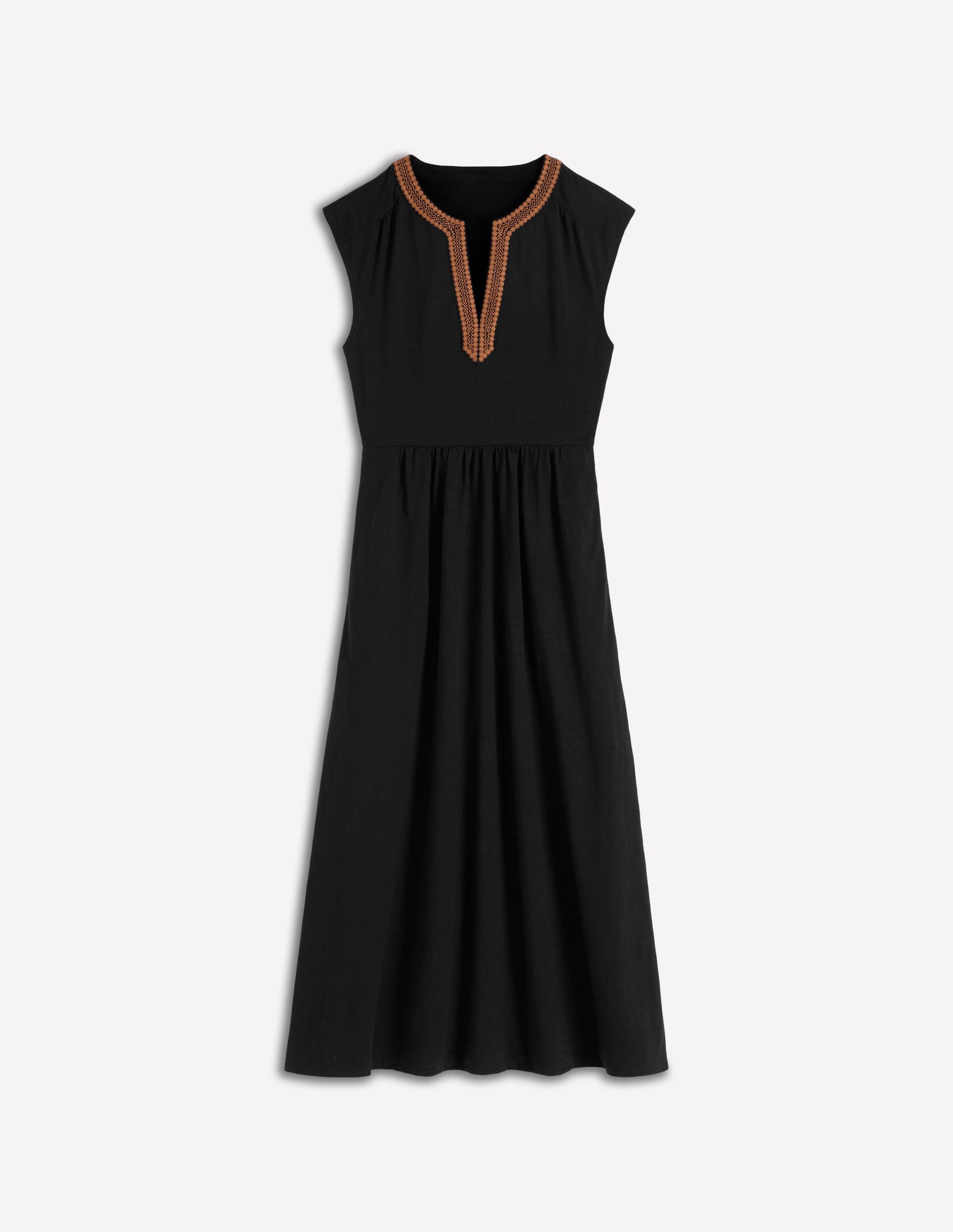 May Jersey Midi Dress-Black-5