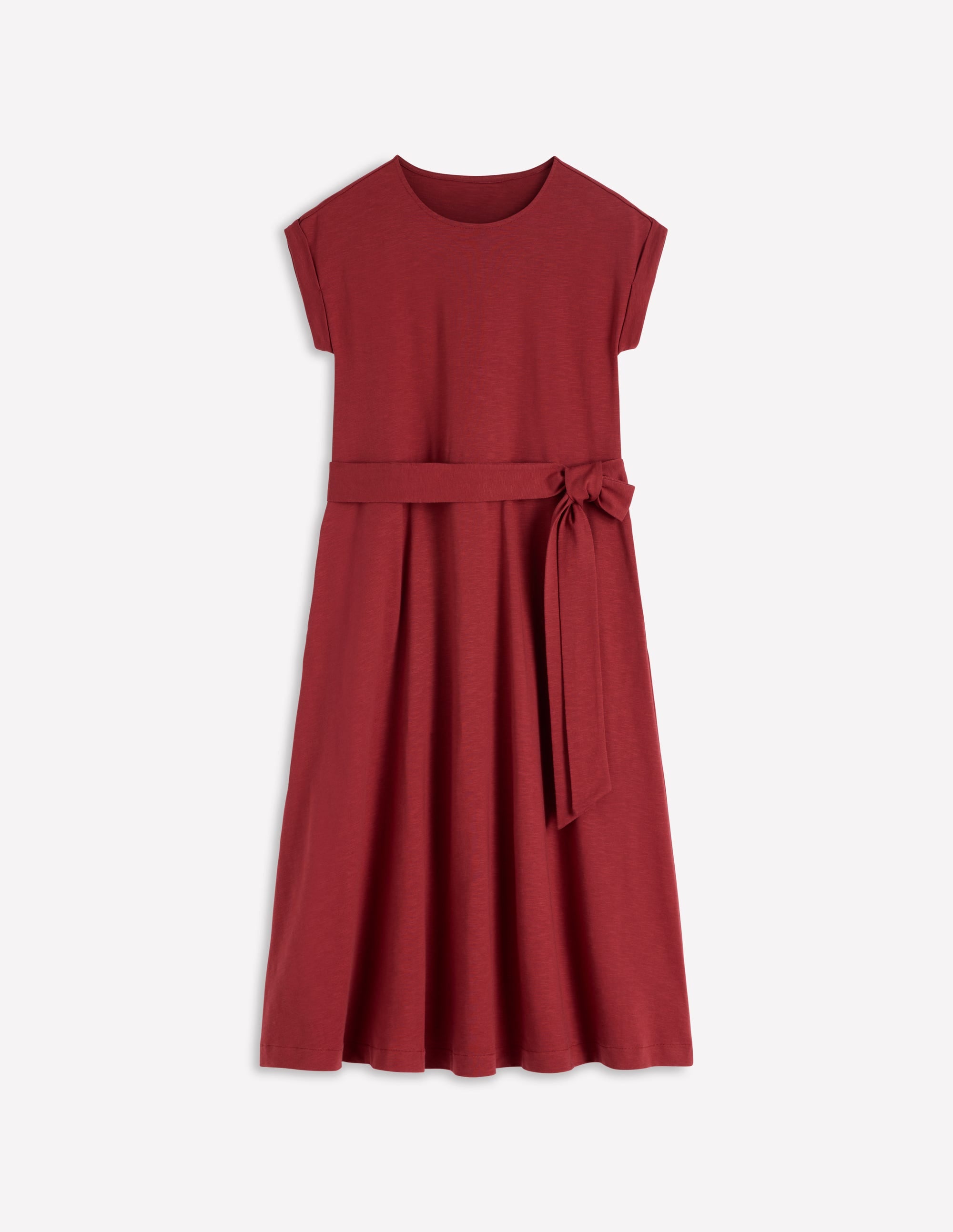 Eve Jersey Midi Dress-Rich Chestnut - Image 5