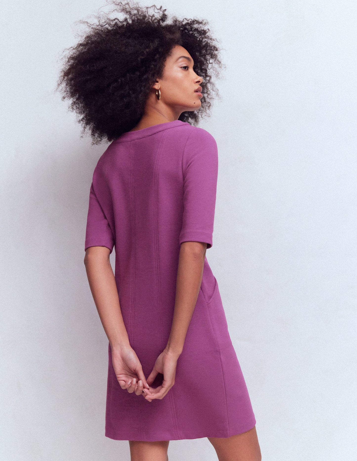 Nessa Ottoman Shift Dress-Damson