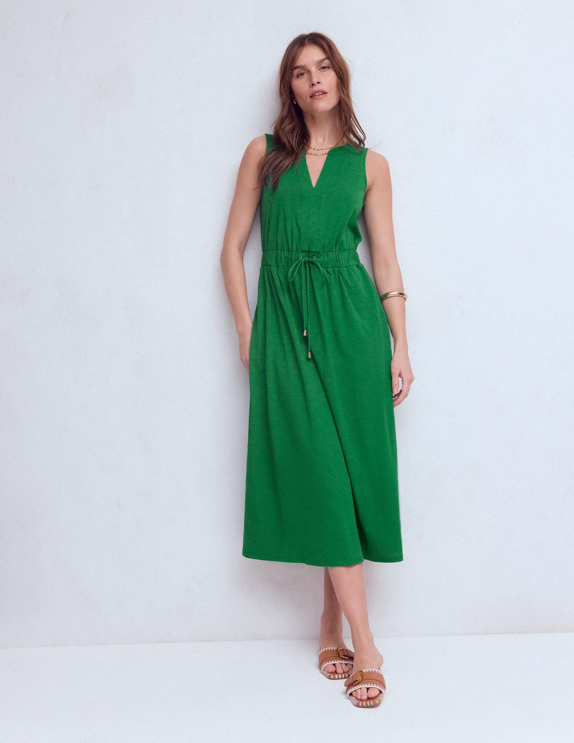 Delphine Midi Jersey Dress-Fresh Green - Image 4