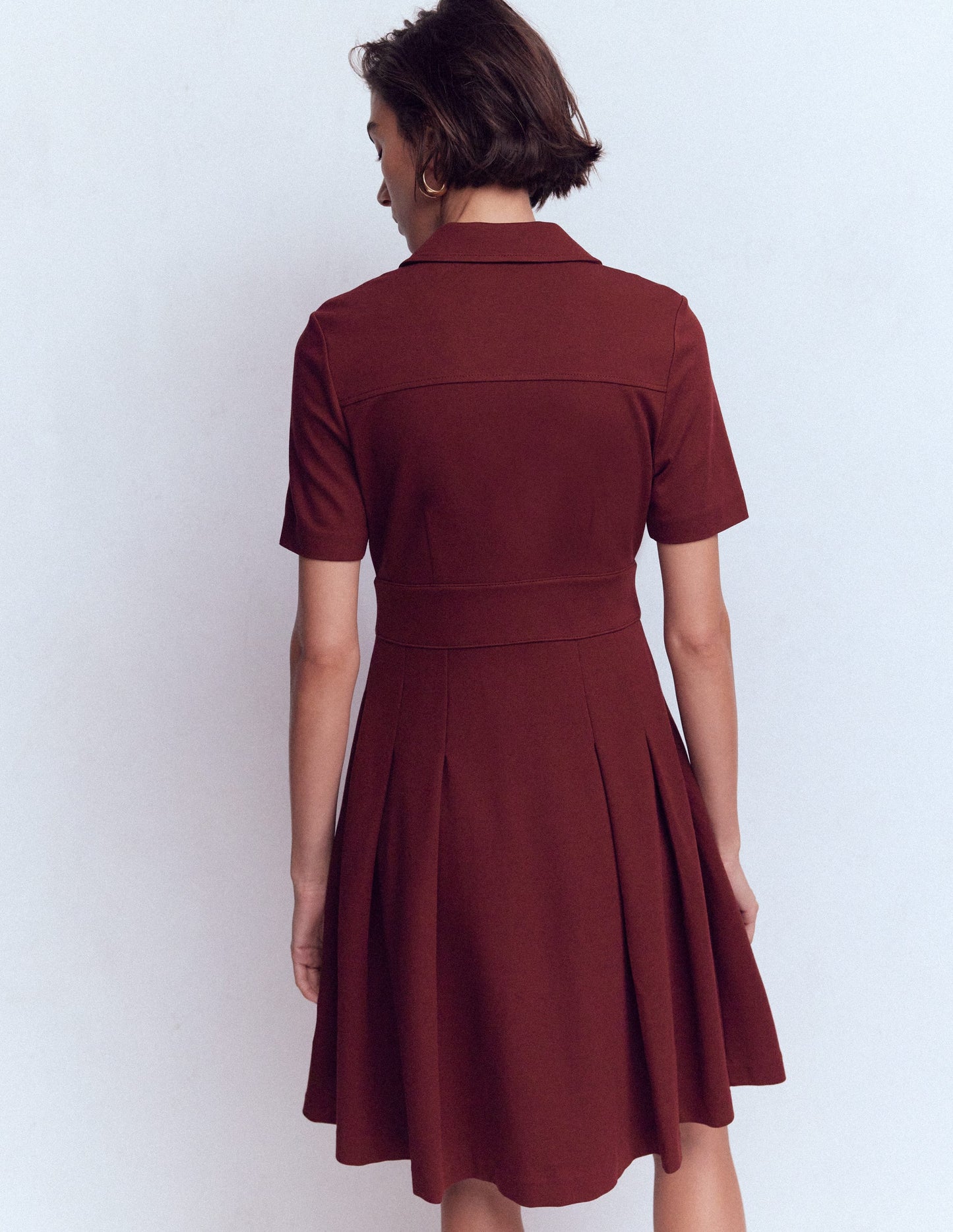 Bridget Ponte Short Dress-Deep Wisteria