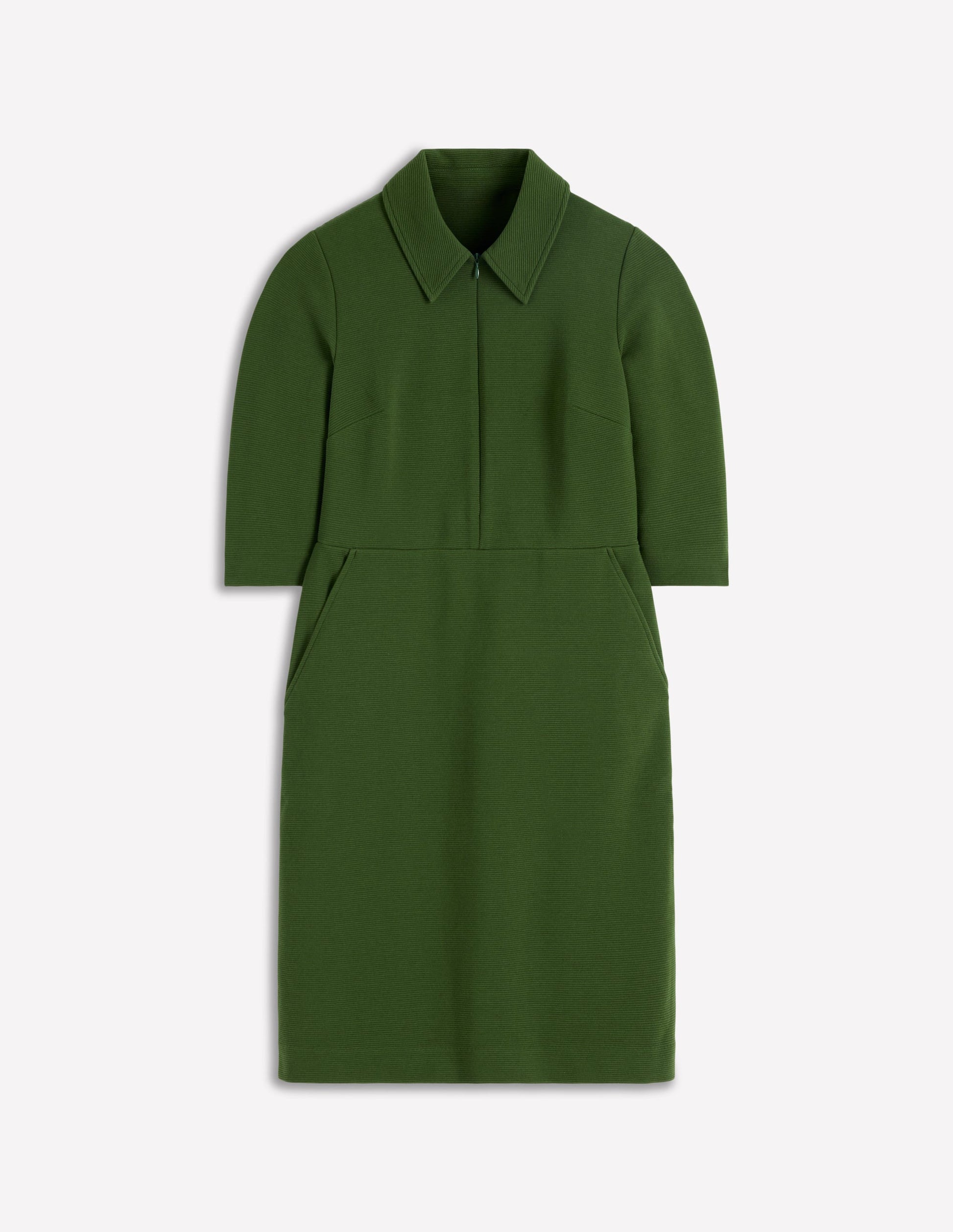 Cam Short Sleeve Ottoman Dress-Green Fir | Boden UK Cam Short Sleeve Ottoman Dress-Green Fir | Boden UK