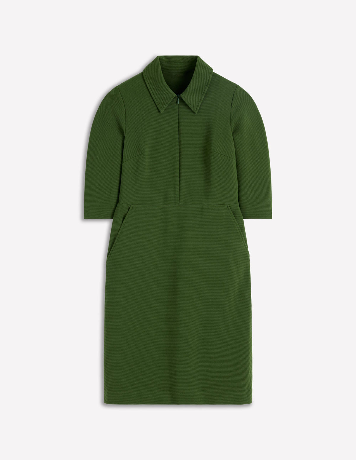 Cam Short Sleeve Ottoman Dress-Green Fir - Image 5