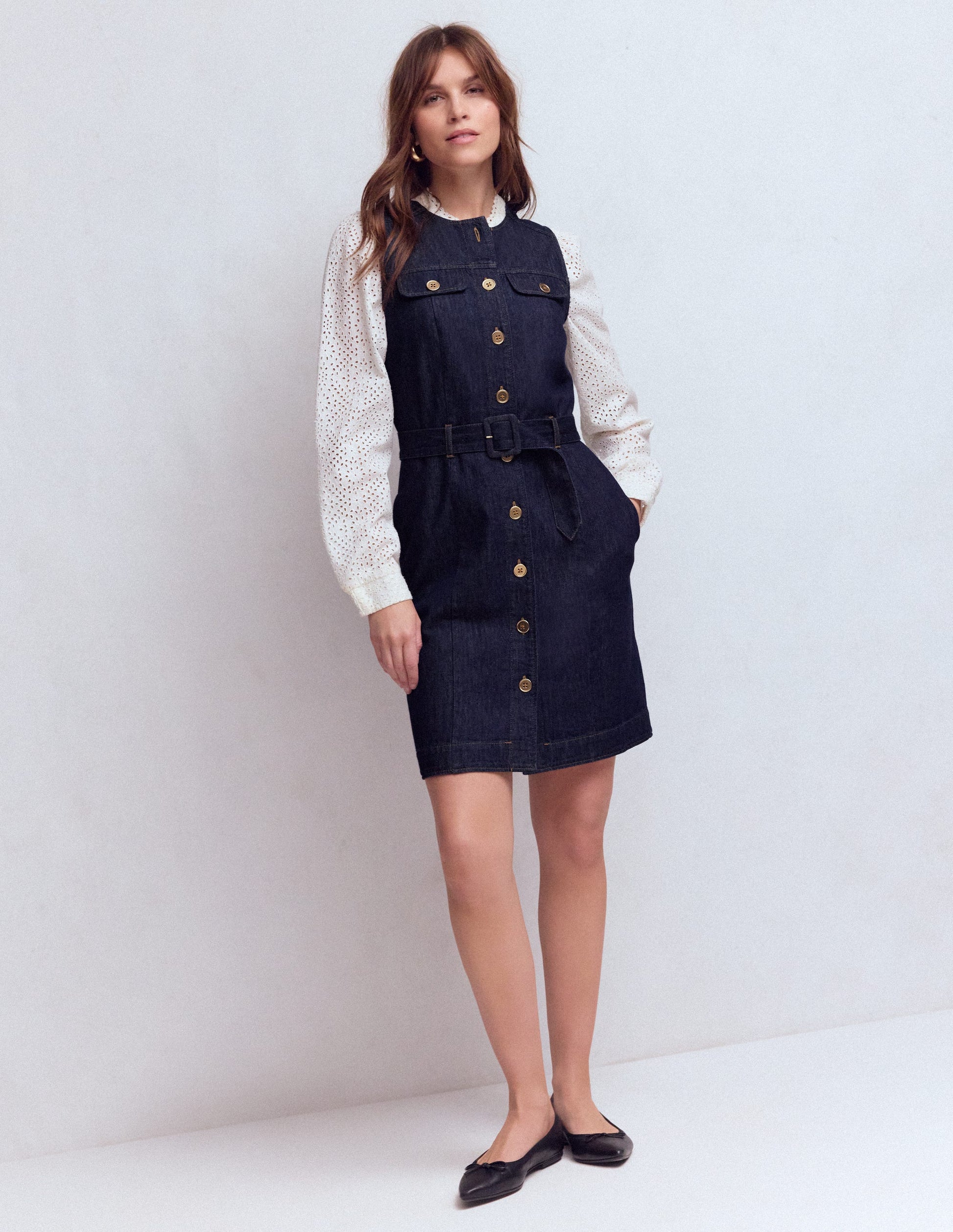 slim fit dress slacks Retrofete Dorte Dress in Blue main image 1