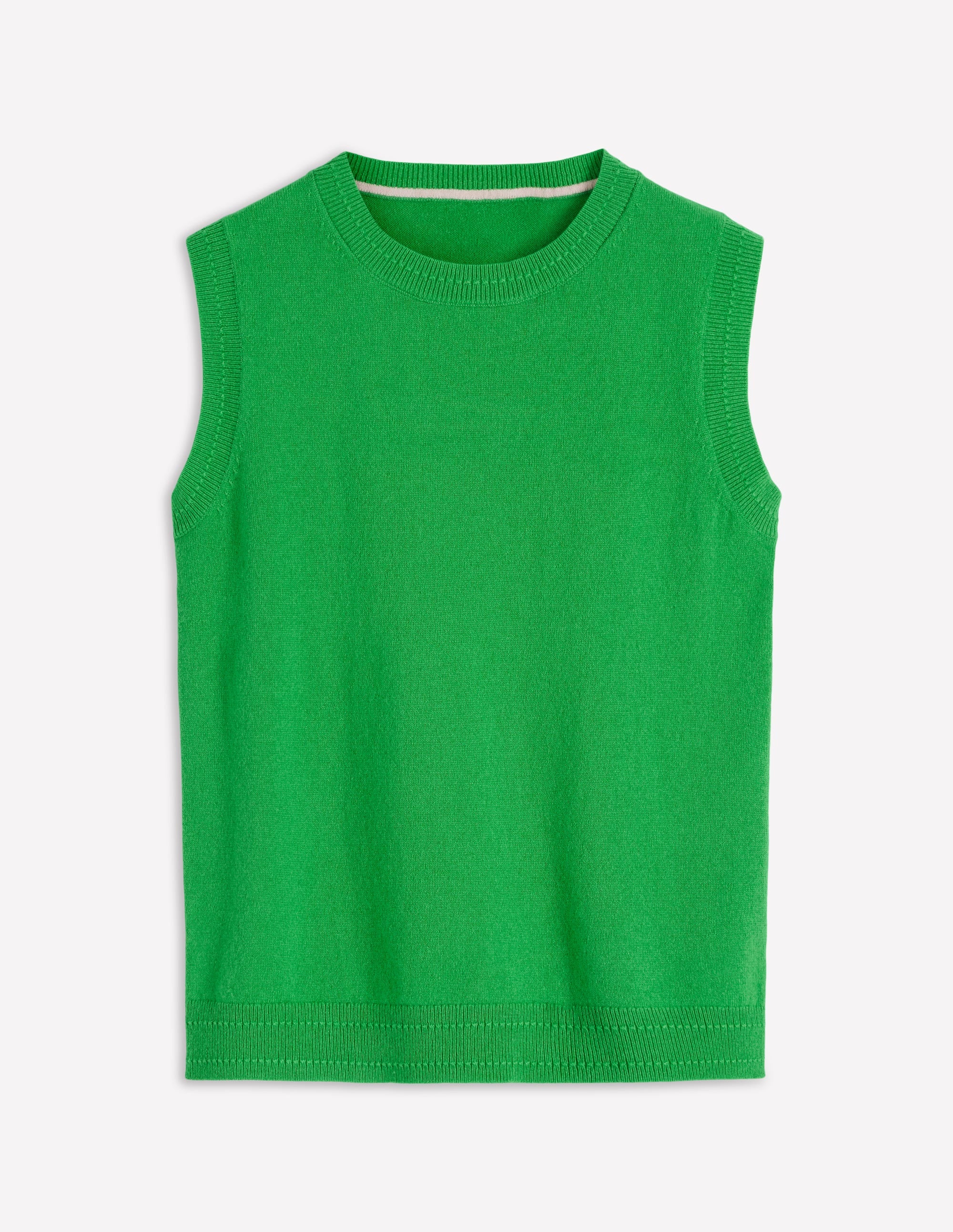 Eva Cashmere Tank-Sapling Green - Image 6