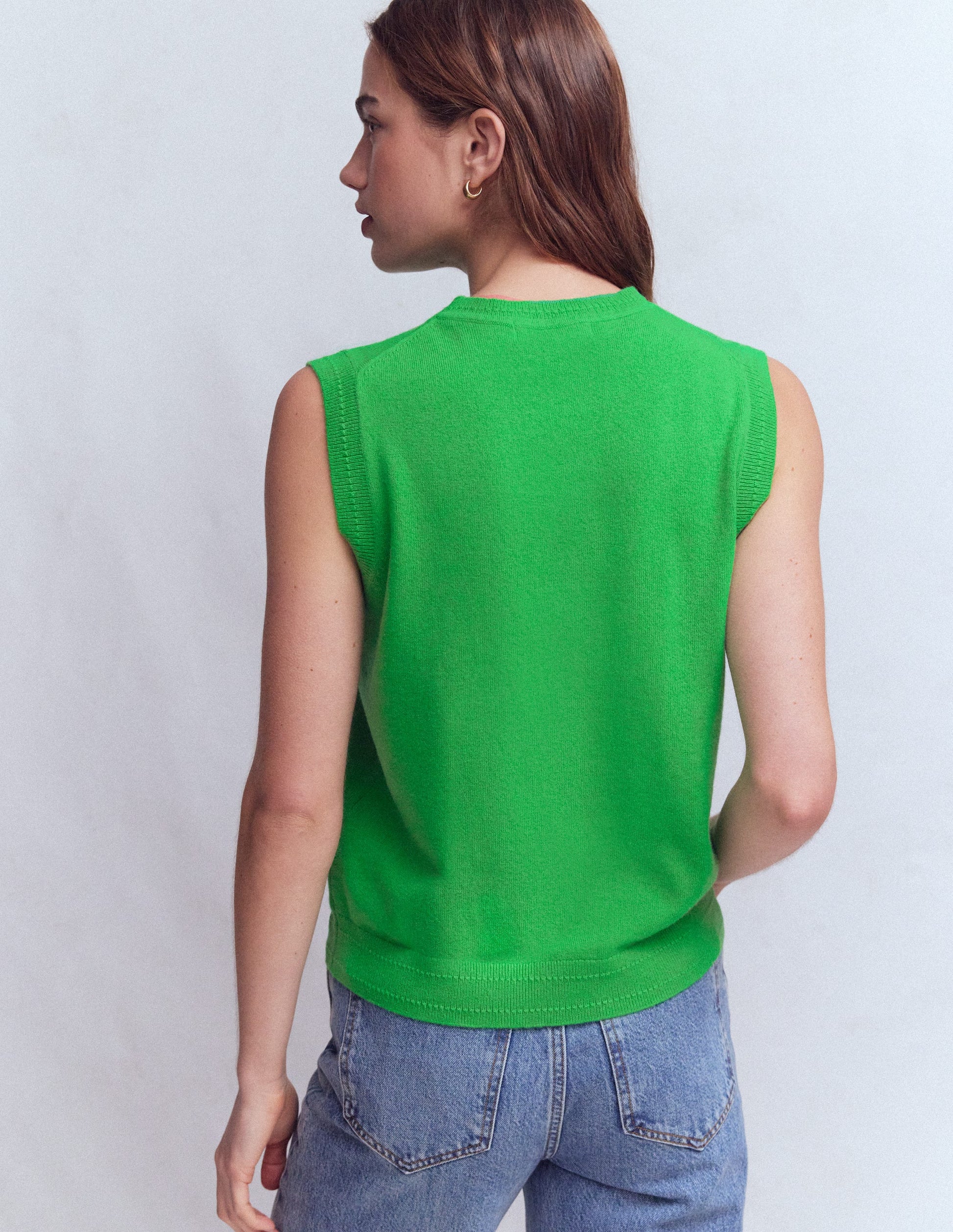 Eva Cashmere Tank-Sapling Green-3