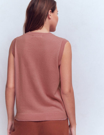 Eva Cashmere Tank-Camelia Pink-3