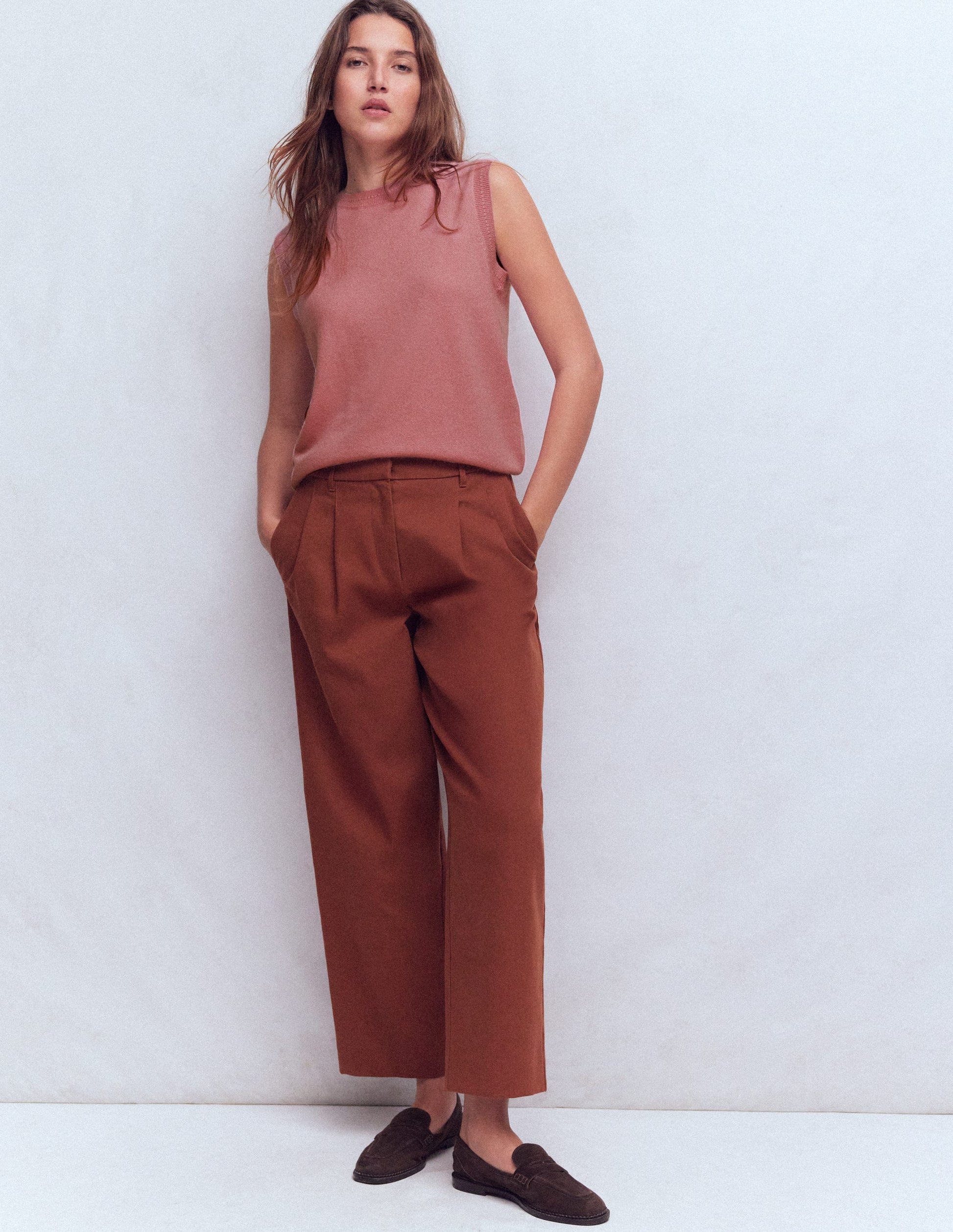 Eva Cashmere Tank-Camelia Pink-4