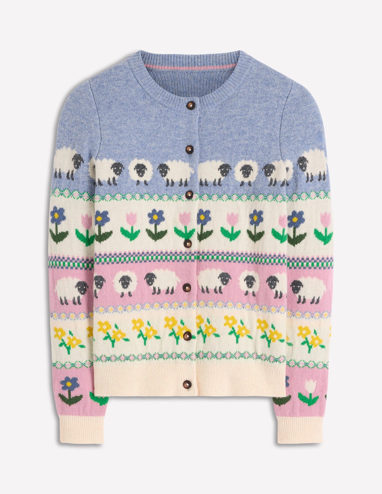 Edie Fair Isle Cardigan-Easter Farm