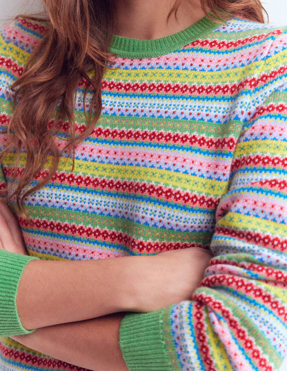 Edie Fair Isle Jumper-Multi, Heritage Geo-3