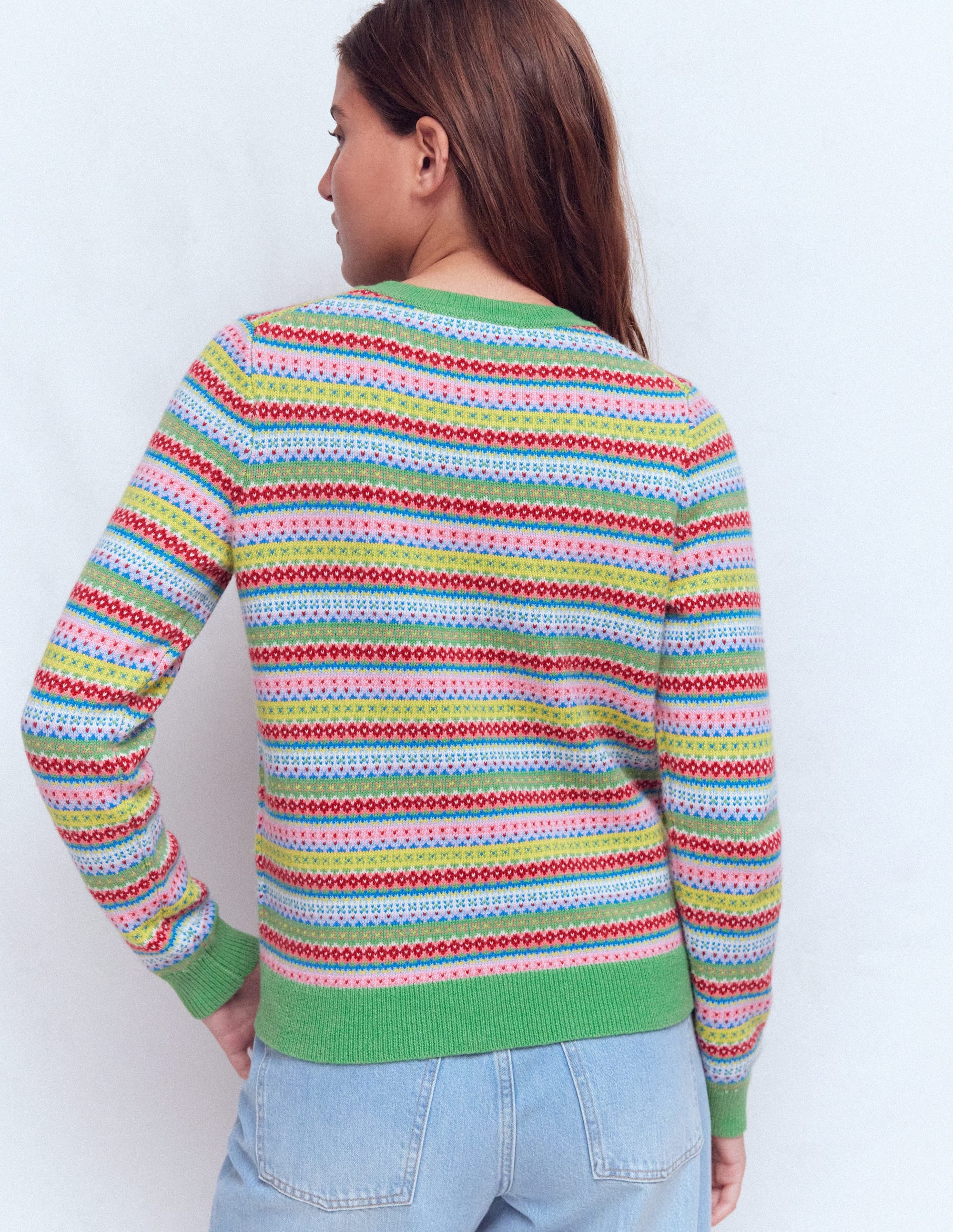 Edie Fair Isle Jumper-Multi, Heritage Geo - Image 3