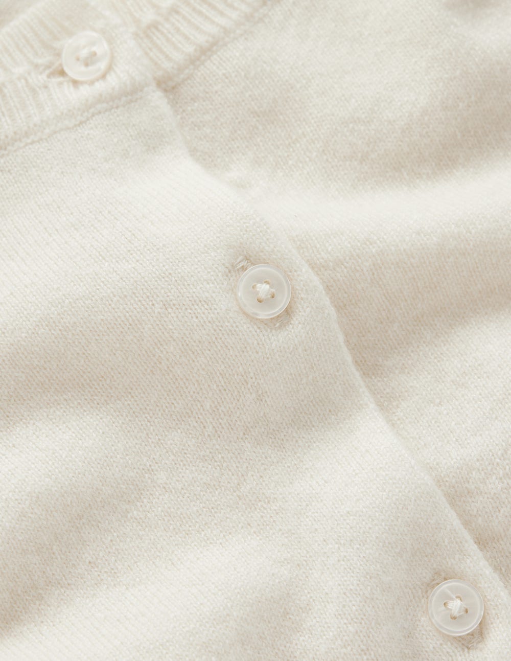 Eva Cashmere Cropped Cardigan-Warm Ivory - Image 6
