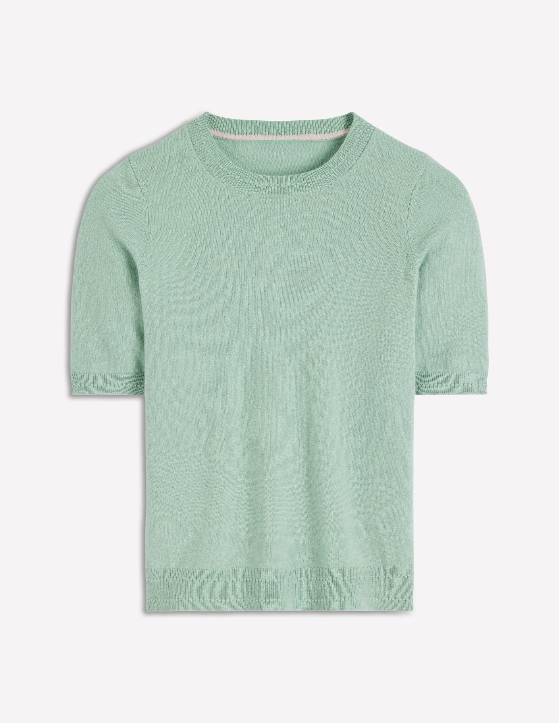 Eva Cashmere T-Shirt-Celadon Blue-5