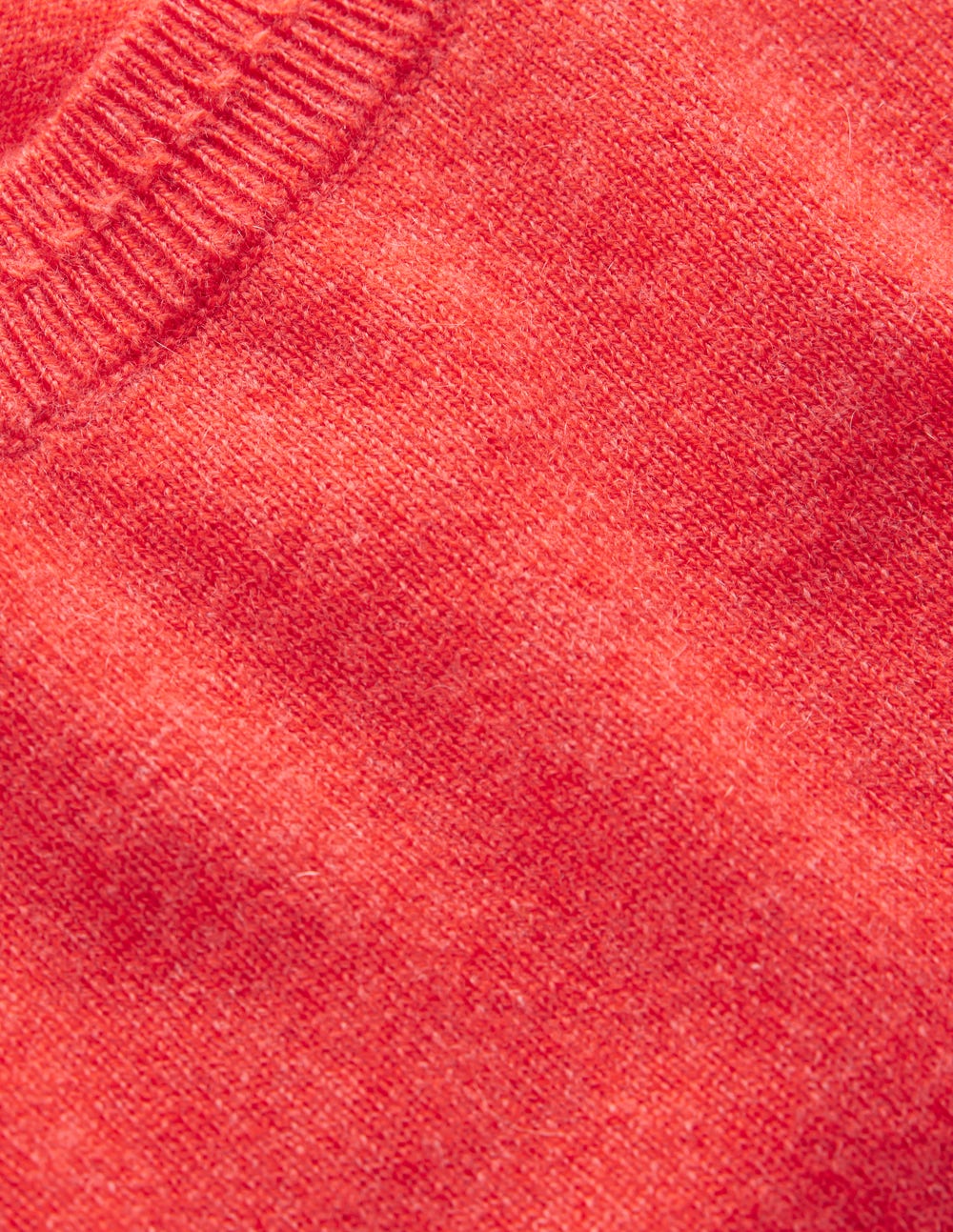 Eva Cashmere T-Shirt-Fiery Orange Melange-6