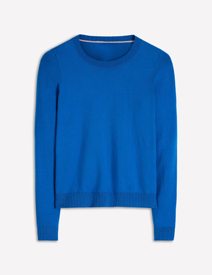 Emilia Cotton Crew Jumper-Kingfisher Blue-6