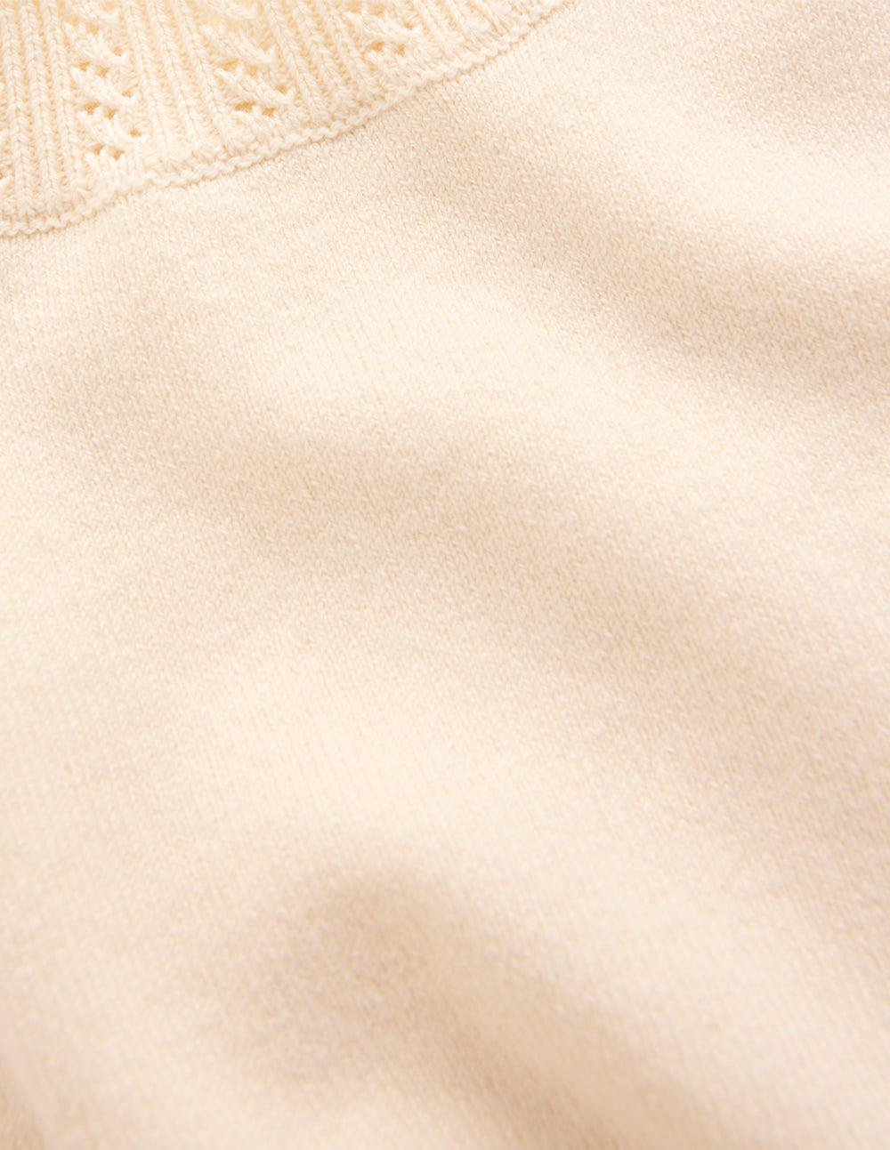Emilia Cotton Crew Jumper-Warm Ivory - Image 6