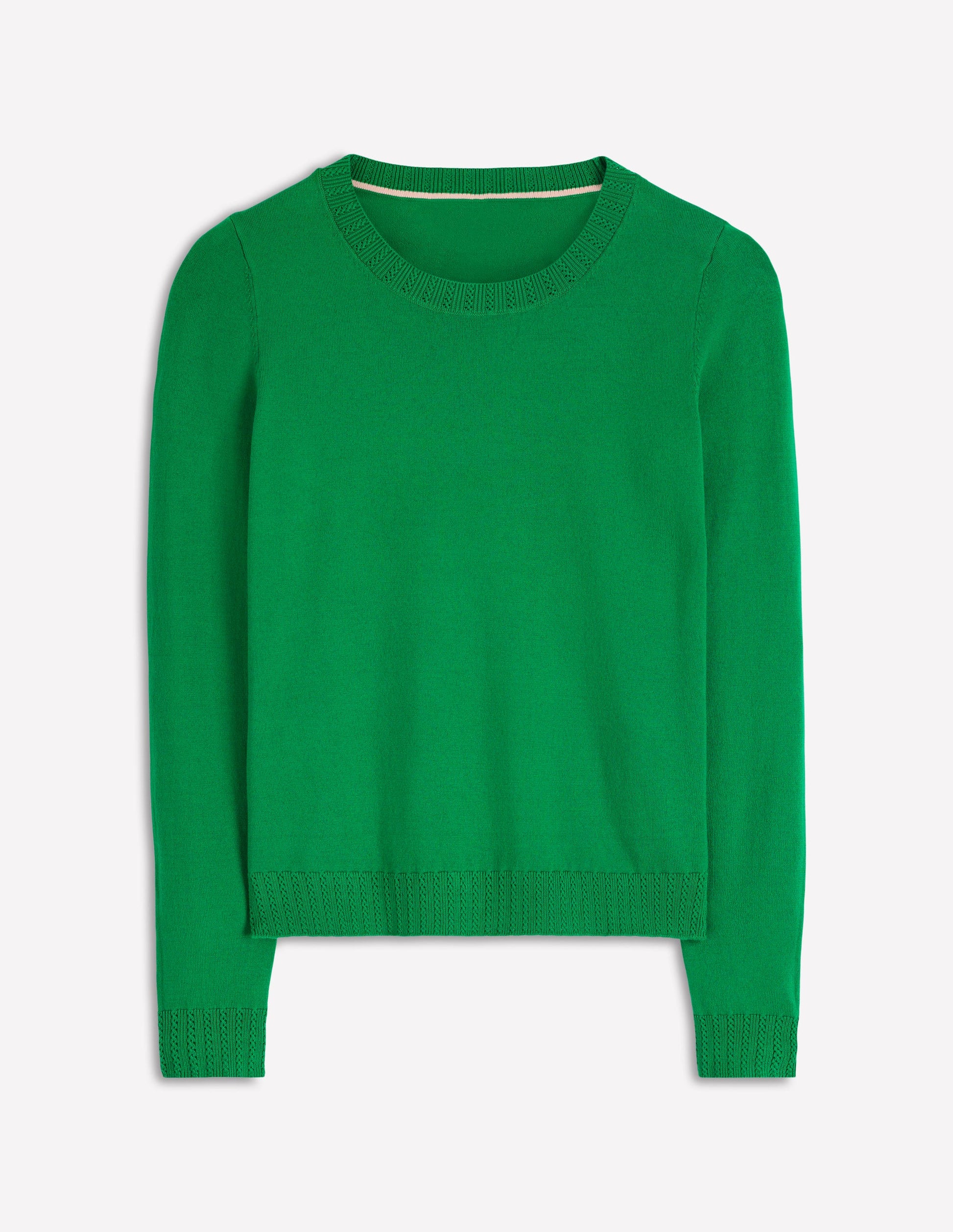 Emilia Cotton Crew Jumper-Rich Emerald-5