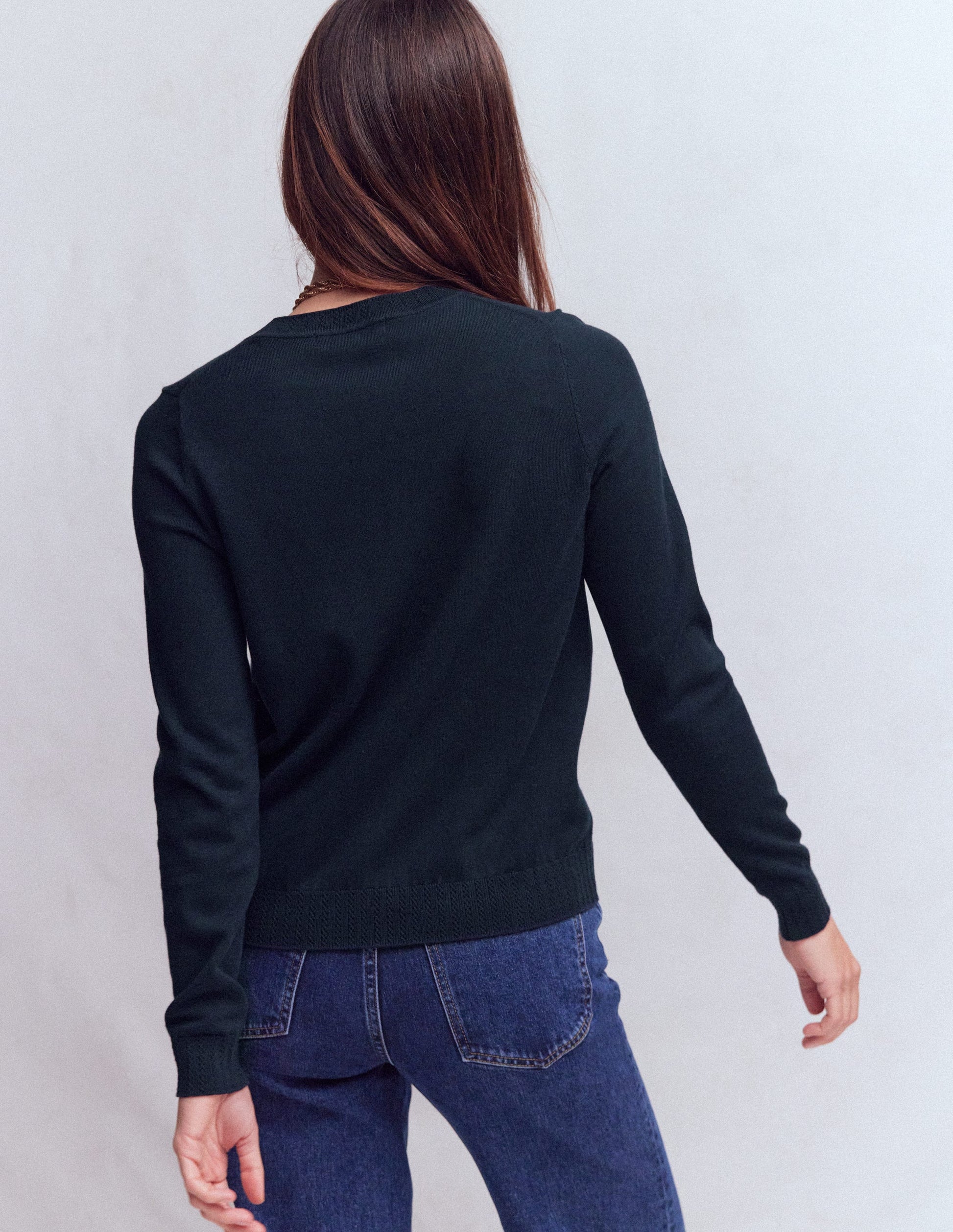 Emilia Cotton Crew Jumper-Navy-3