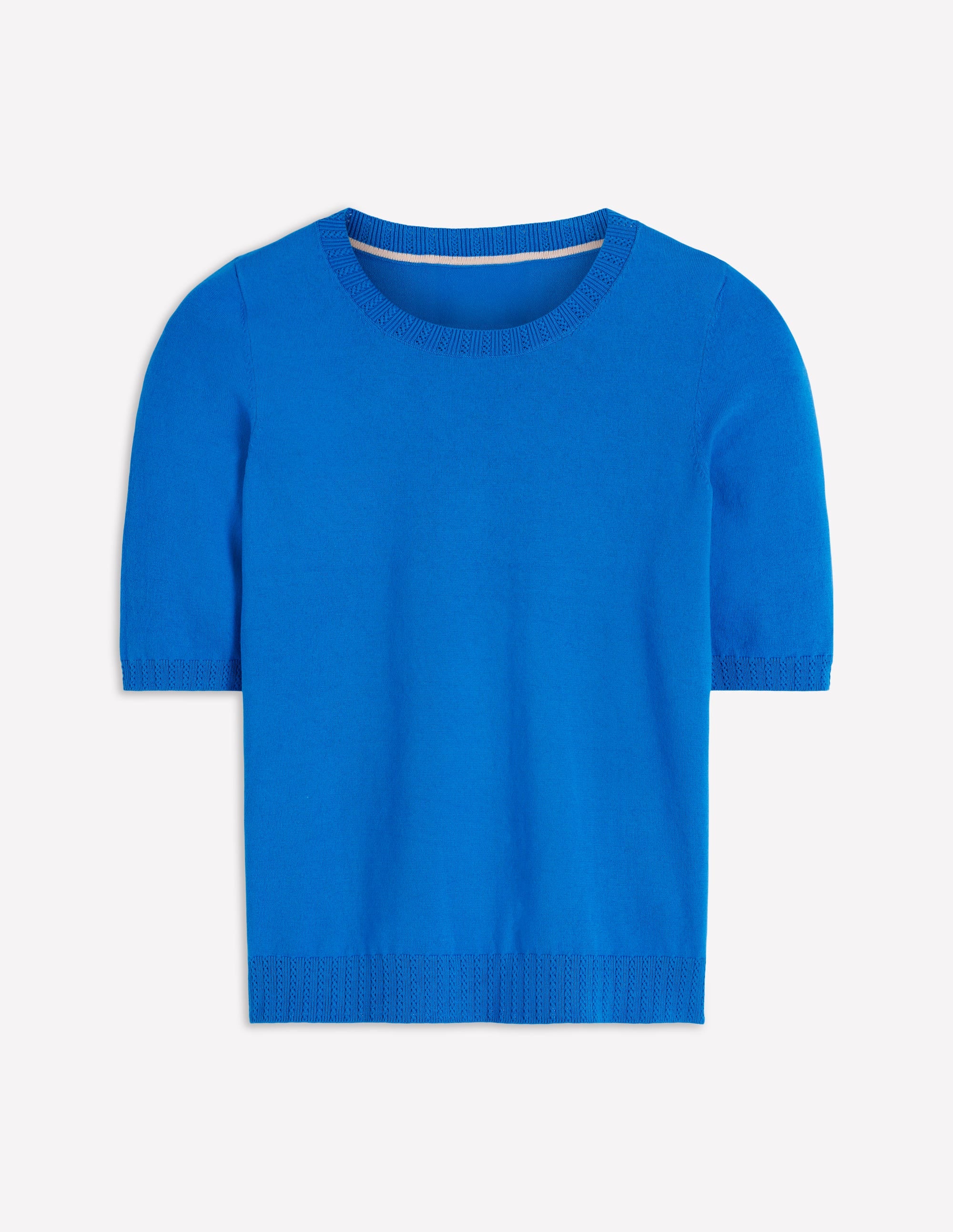 Emilia Cotton Crew T-shirt-Kingfisher Blue - Image 5
