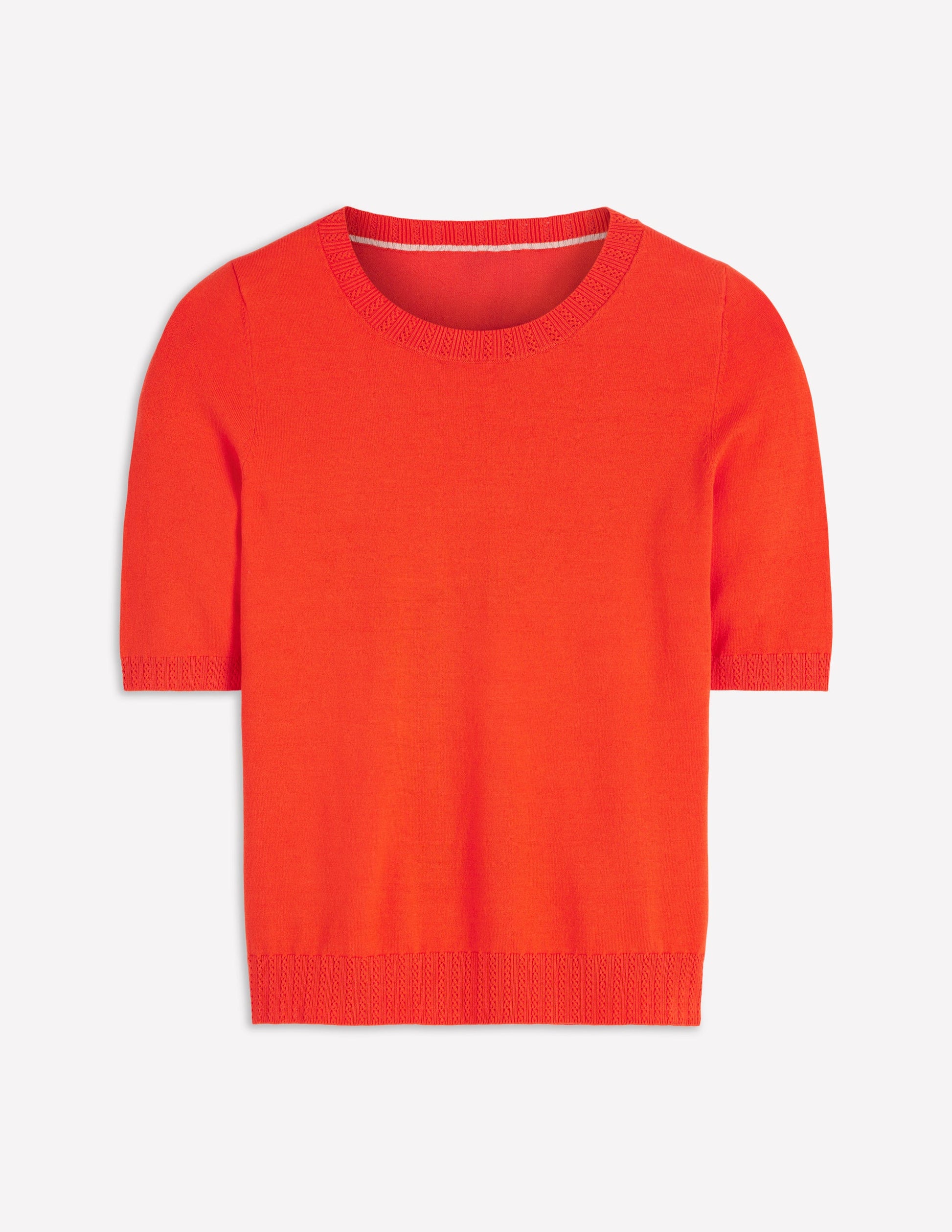 Emilia Cotton Crew T-shirt-Sunset Orange-5