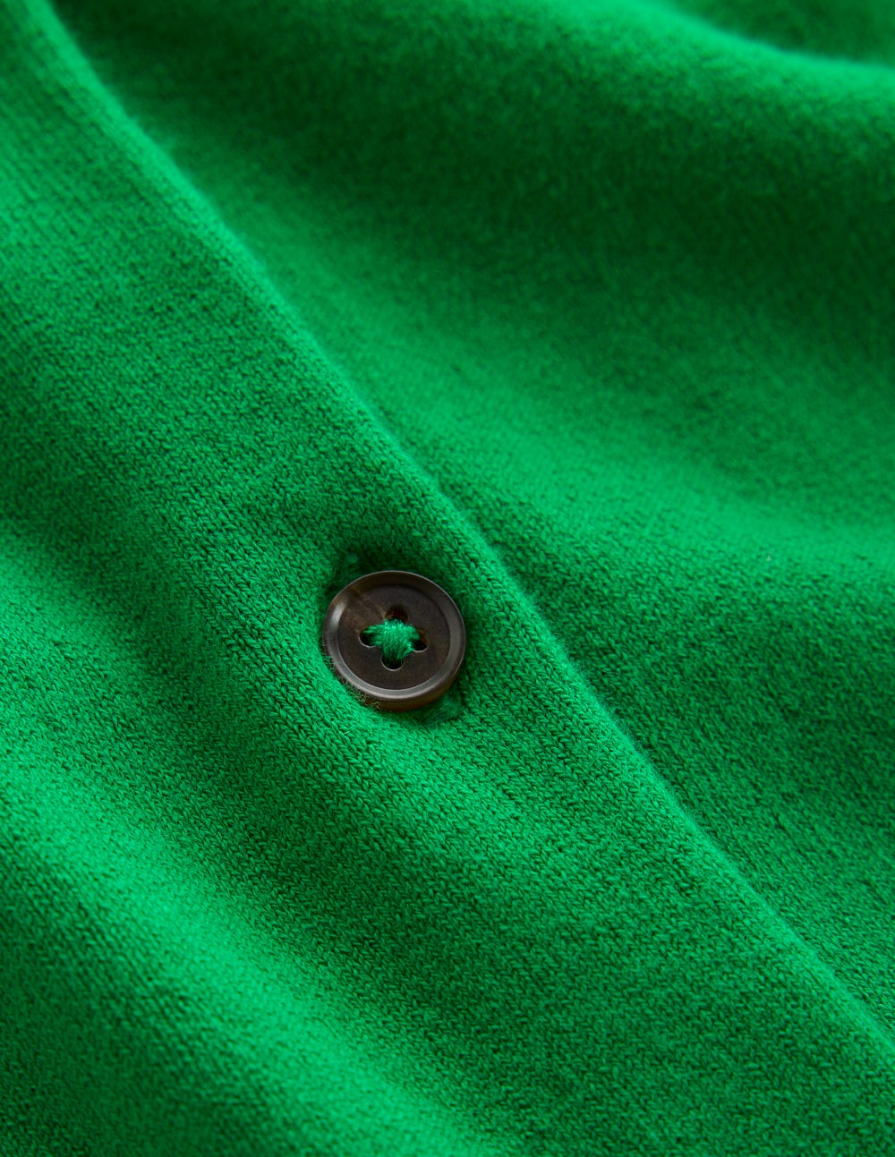 Emilia Cotton Crew Cardigan-Rich Emerald
