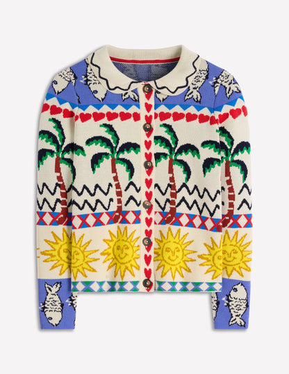 Jacquard Knitted Shacket-Warm Ivory, Novelty-5