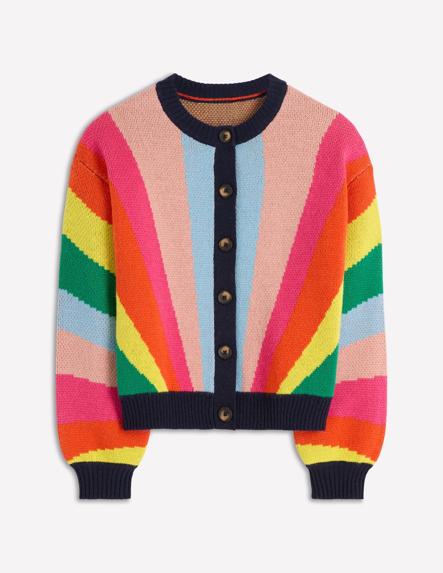 Abi Jacquard Cardigan-Multi Rainbow