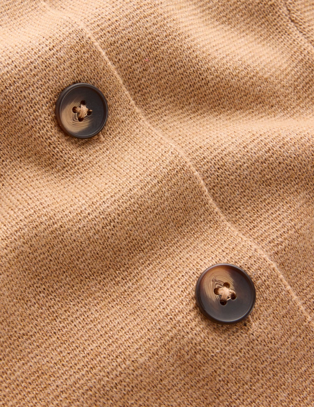 Joanna Fitted Knitted Jacket-Camel Melange