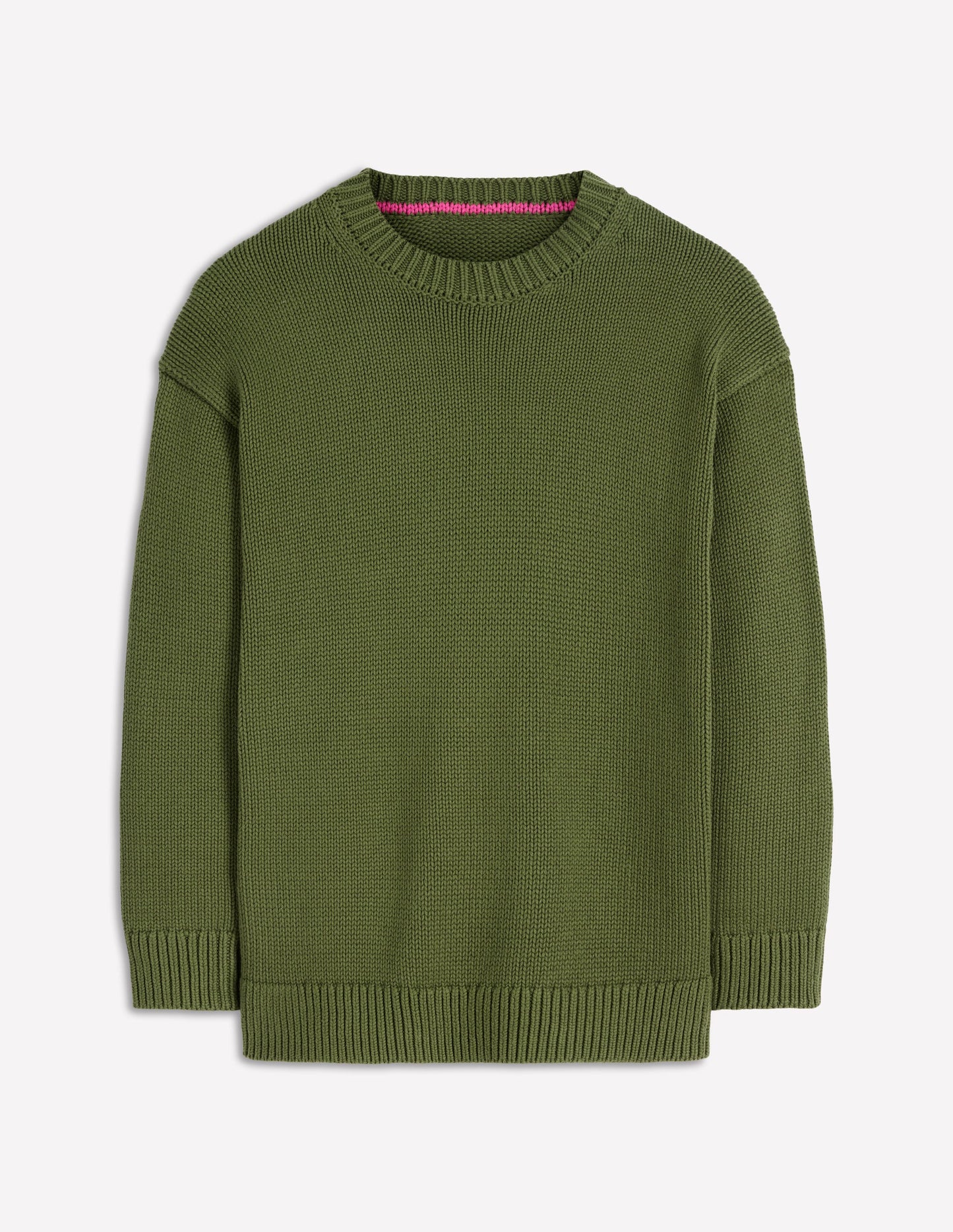Lucy Oversized Cotton Jumper-Promenade Green
