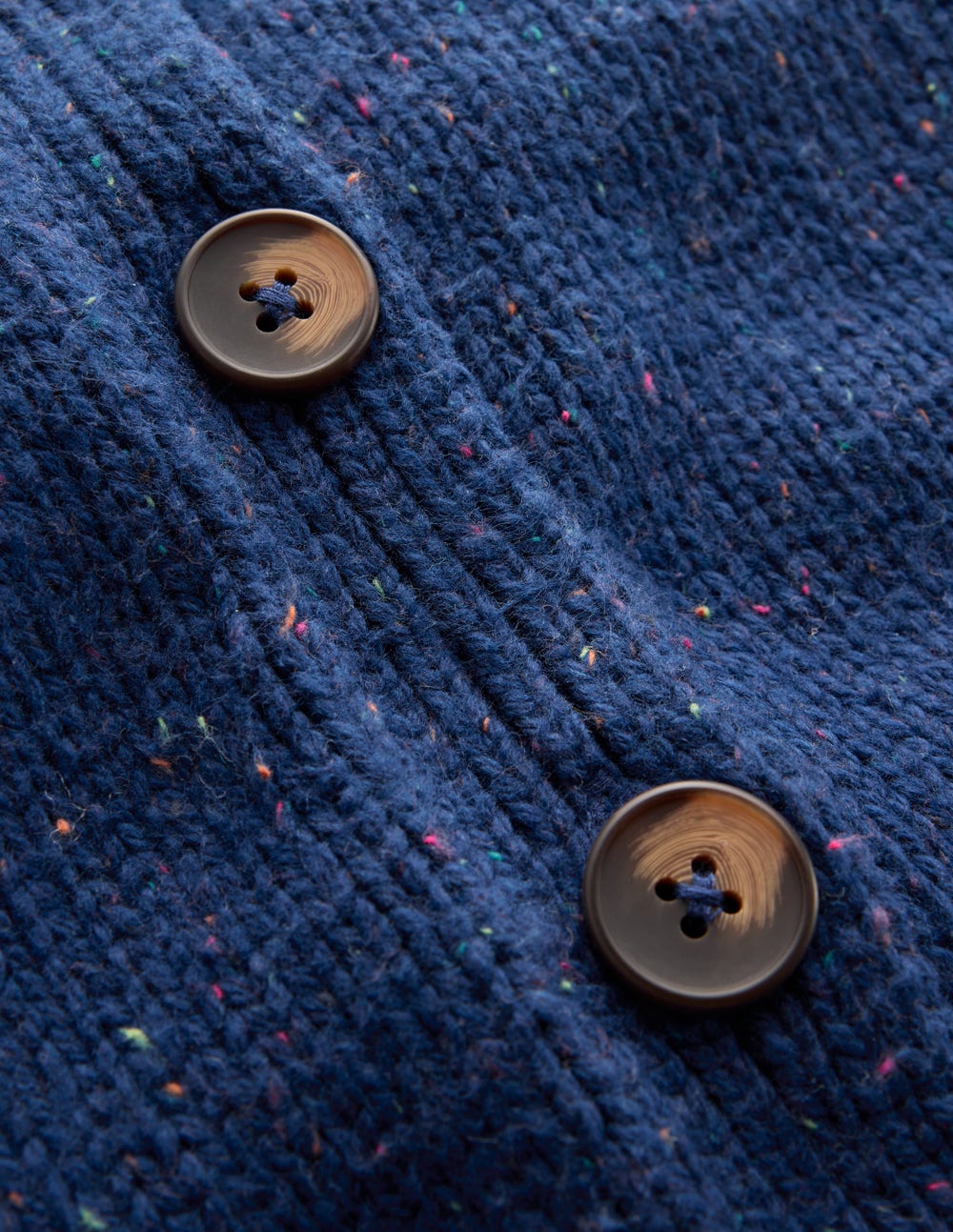 Davina Puff Sleeve Cardigan-Blue, Nep-7