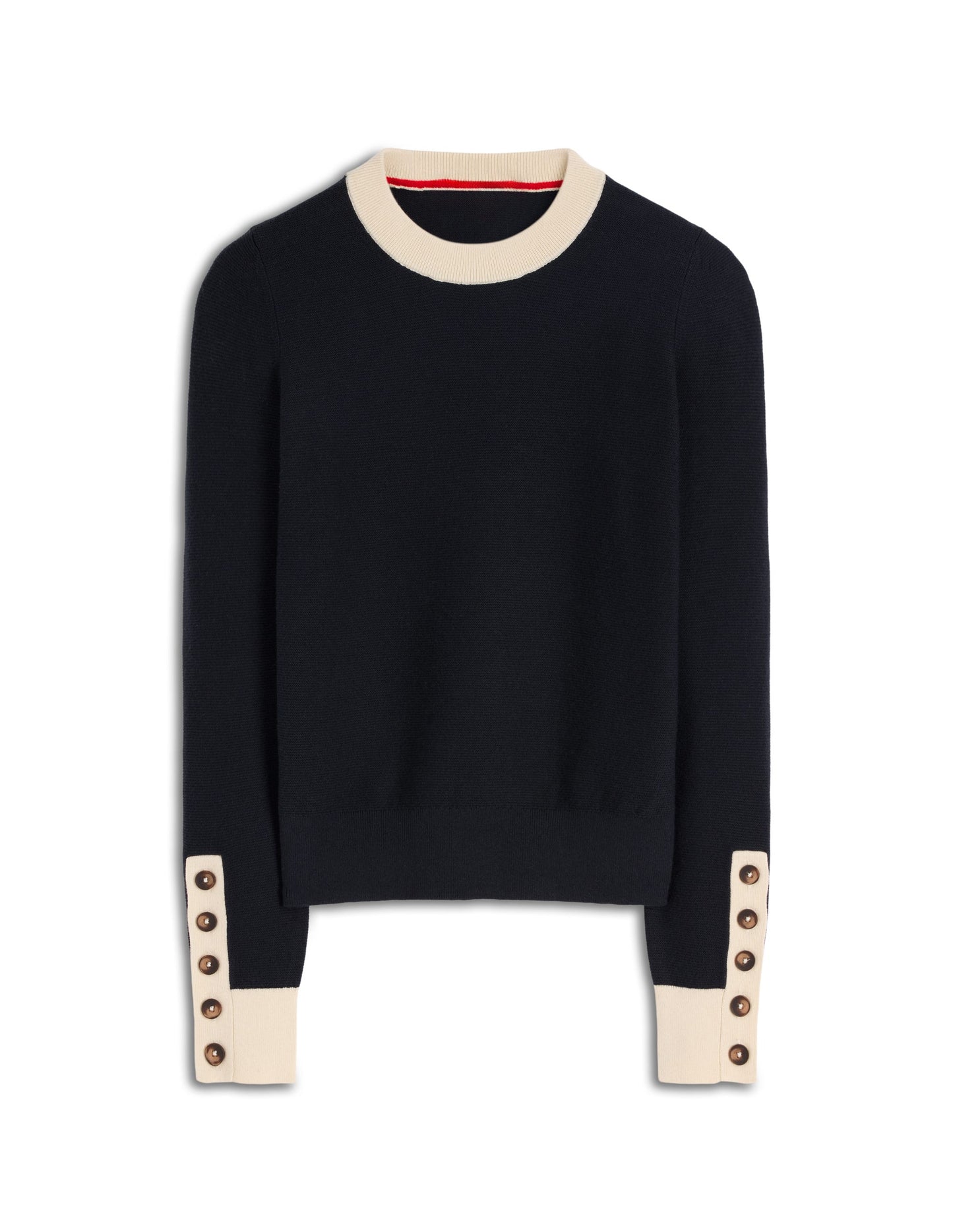 Grace Colour Block Jumper-Navy