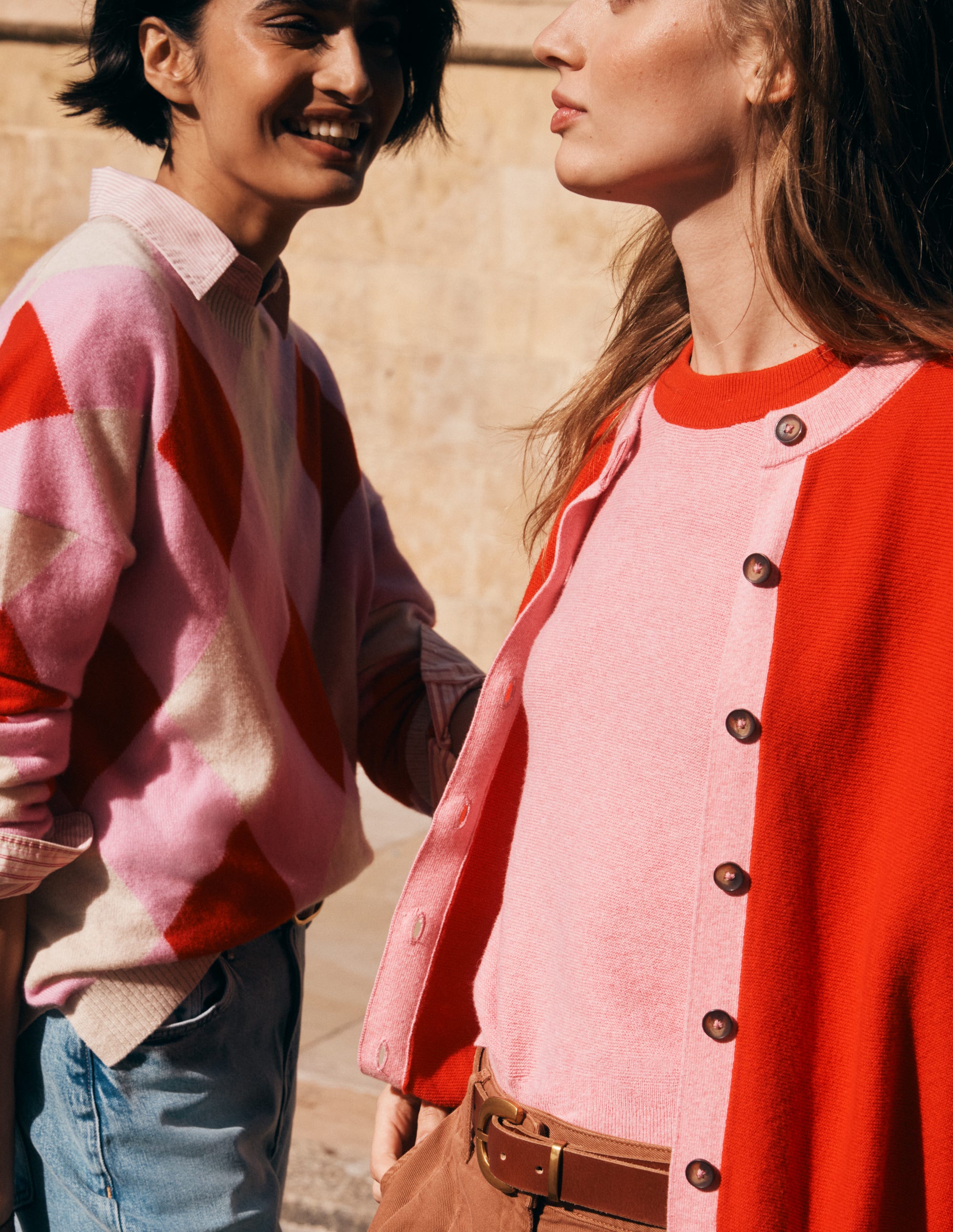 Grace Colour Block Jumper-Pink Lady - Image 6
