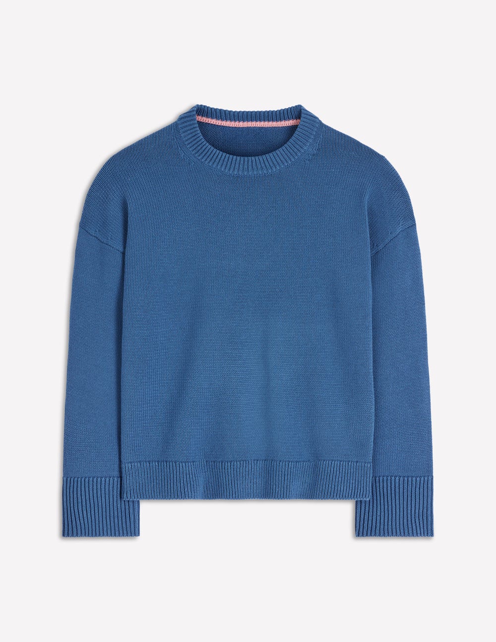 Lucy Relaxed Cotton Jumper-Denim Blue