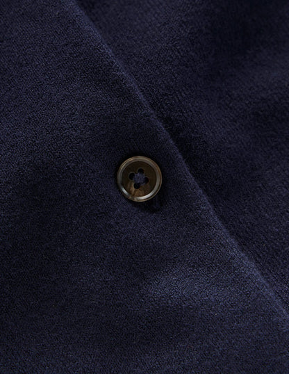 Emilia Cotton Cropped Cardigan-Navy-7