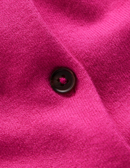 Emilia Cotton Cropped Cardigan-Pink Peony-6