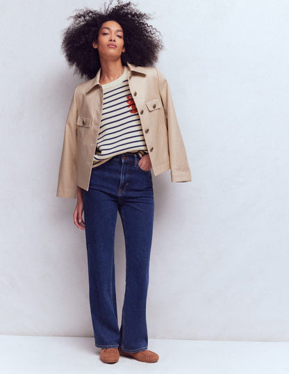 Margot Puff Sleeve T-Shirt-Ivory/ Navy Lobster-6