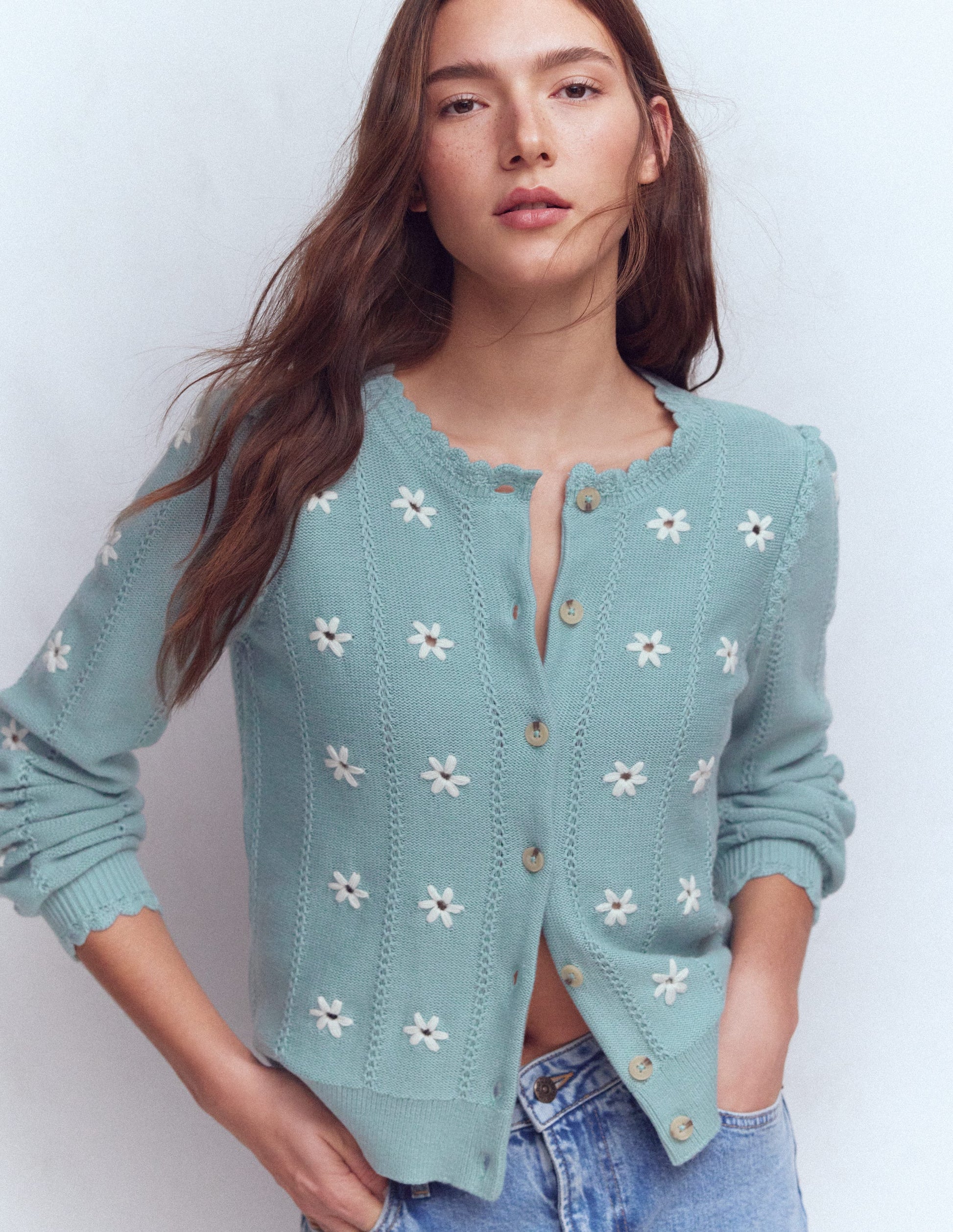 Valeria Crochet Trim Cardigan-Seamist Blue, Embroidery-4