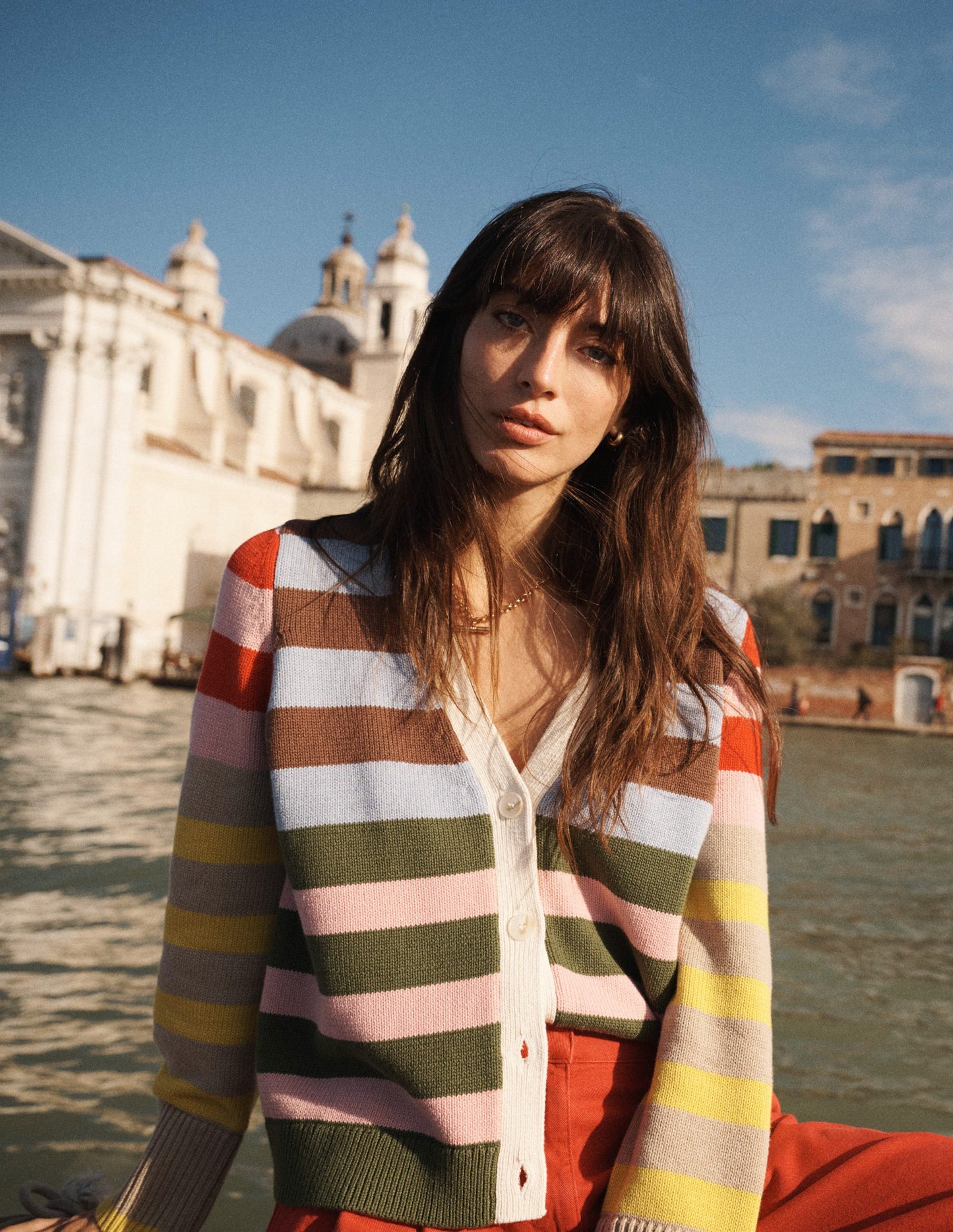 Lucy Relaxed Cotton Cardigan-Multi Hotch