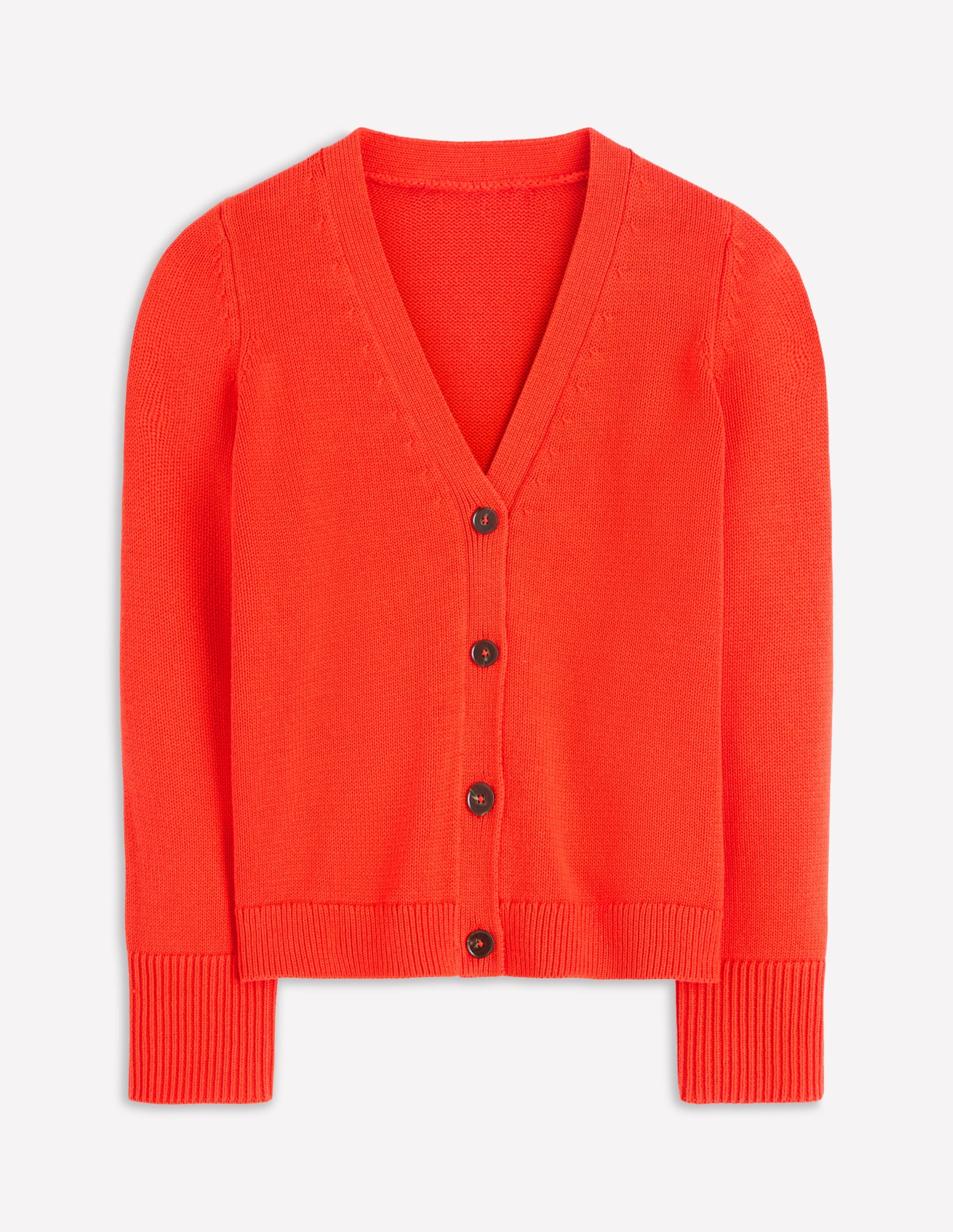 Lucy Relaxed Cotton Cardigan-Bright Orange | Boden UK