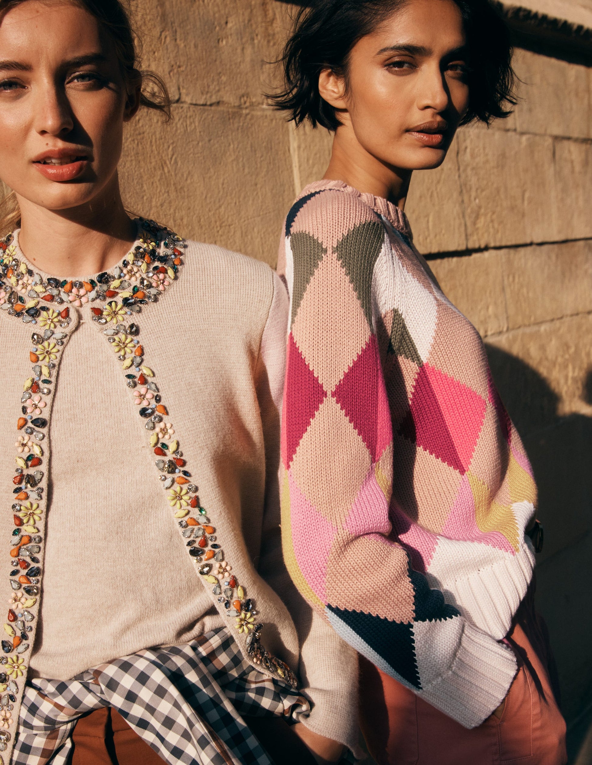 Camilla Cotton Argyle Jumper-Multi Argyle-2