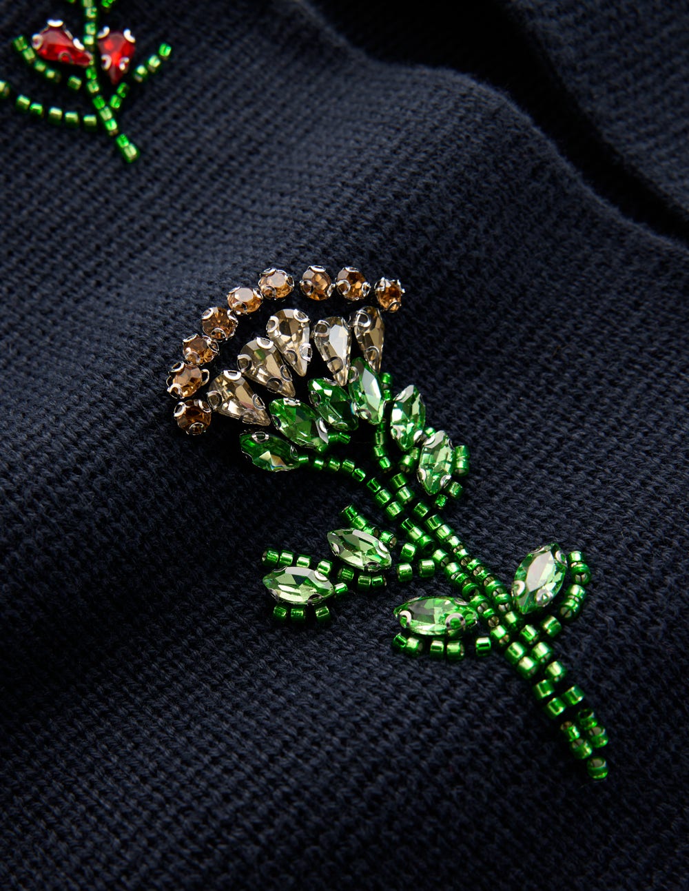 Embellished Knit Cardigan-Navy-9